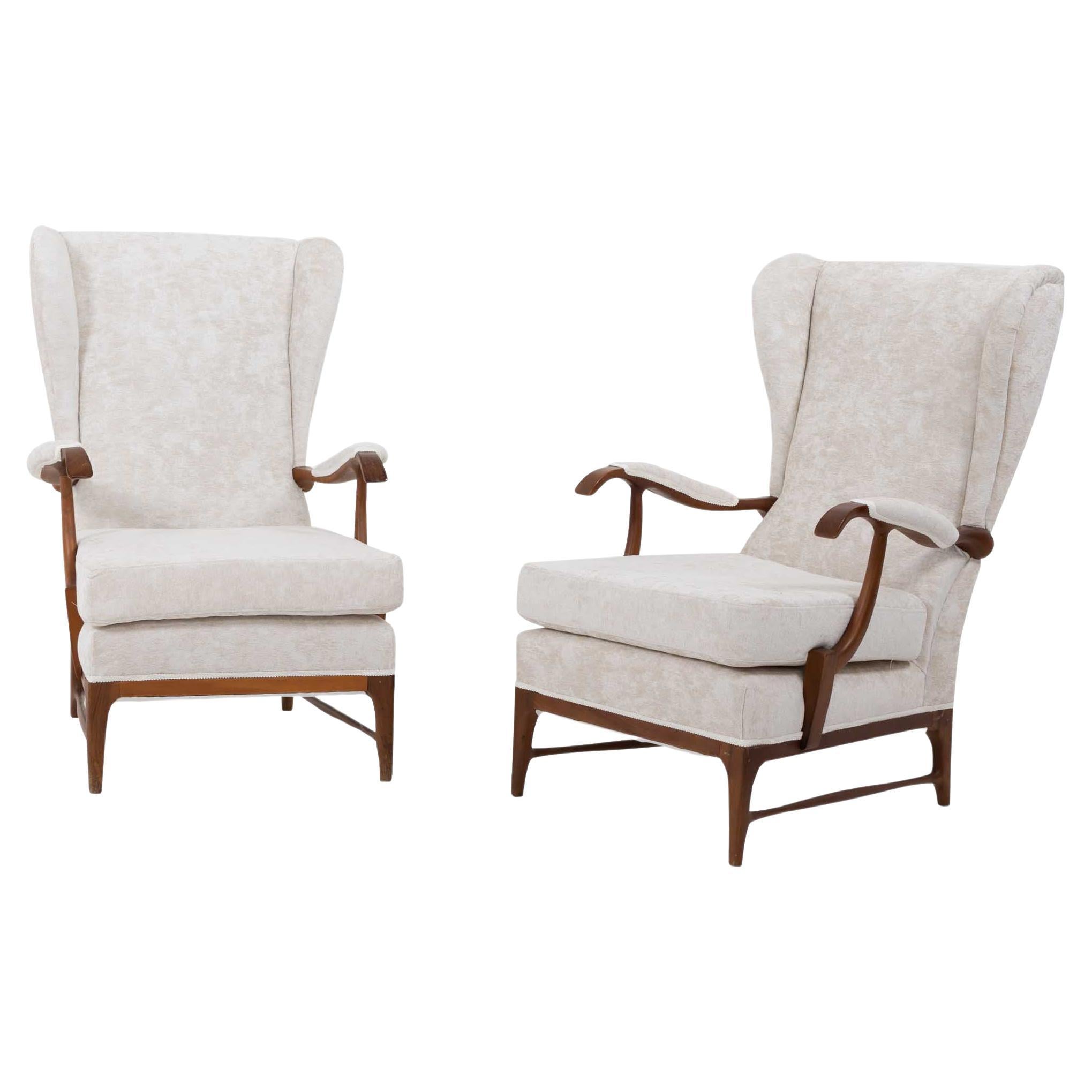  Pair of Paolo Buffa Modernist Armchairs For Sale