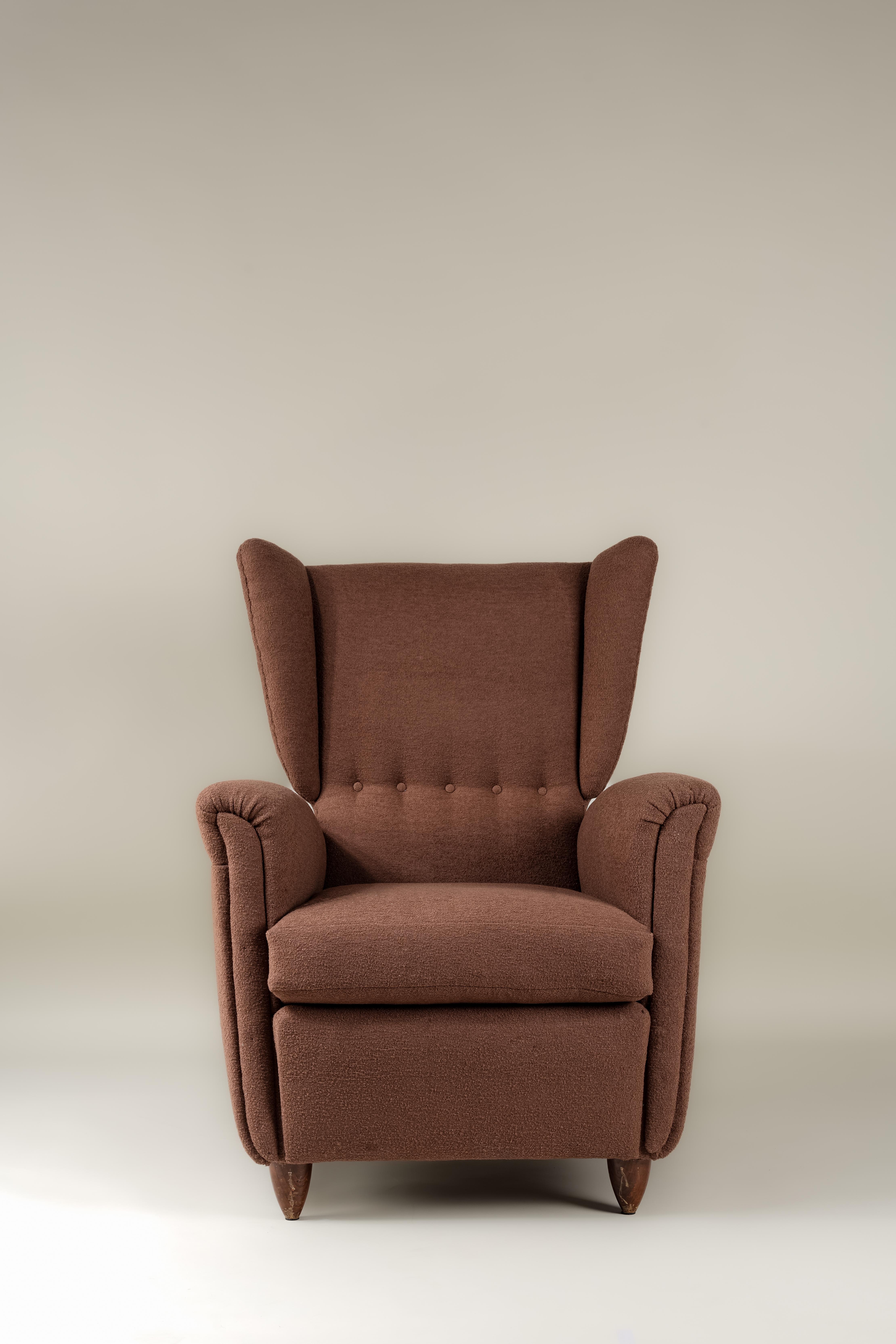 Mid-20th Century Pair of Paolo Buffa Style Club Chairs