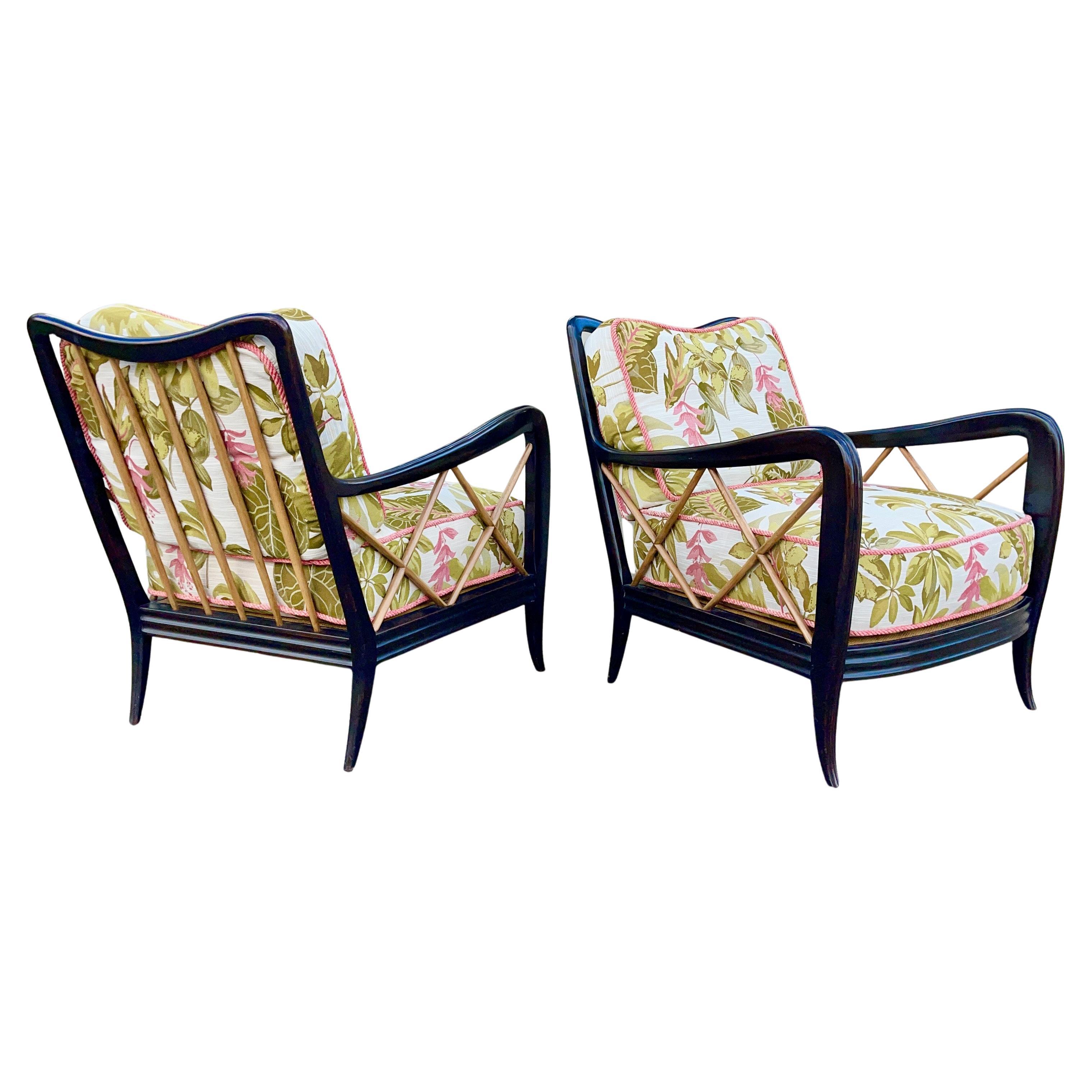 Pair of Paolo Buffa Style Lounge Chairs