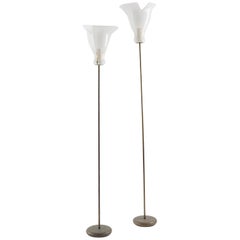 Pair of Paolo Venini Floor Lamps from the 1960s in Zanfirico Glass