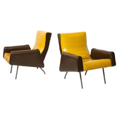 Pair of Paolozzi Two Tone Chairs, France, 1960's