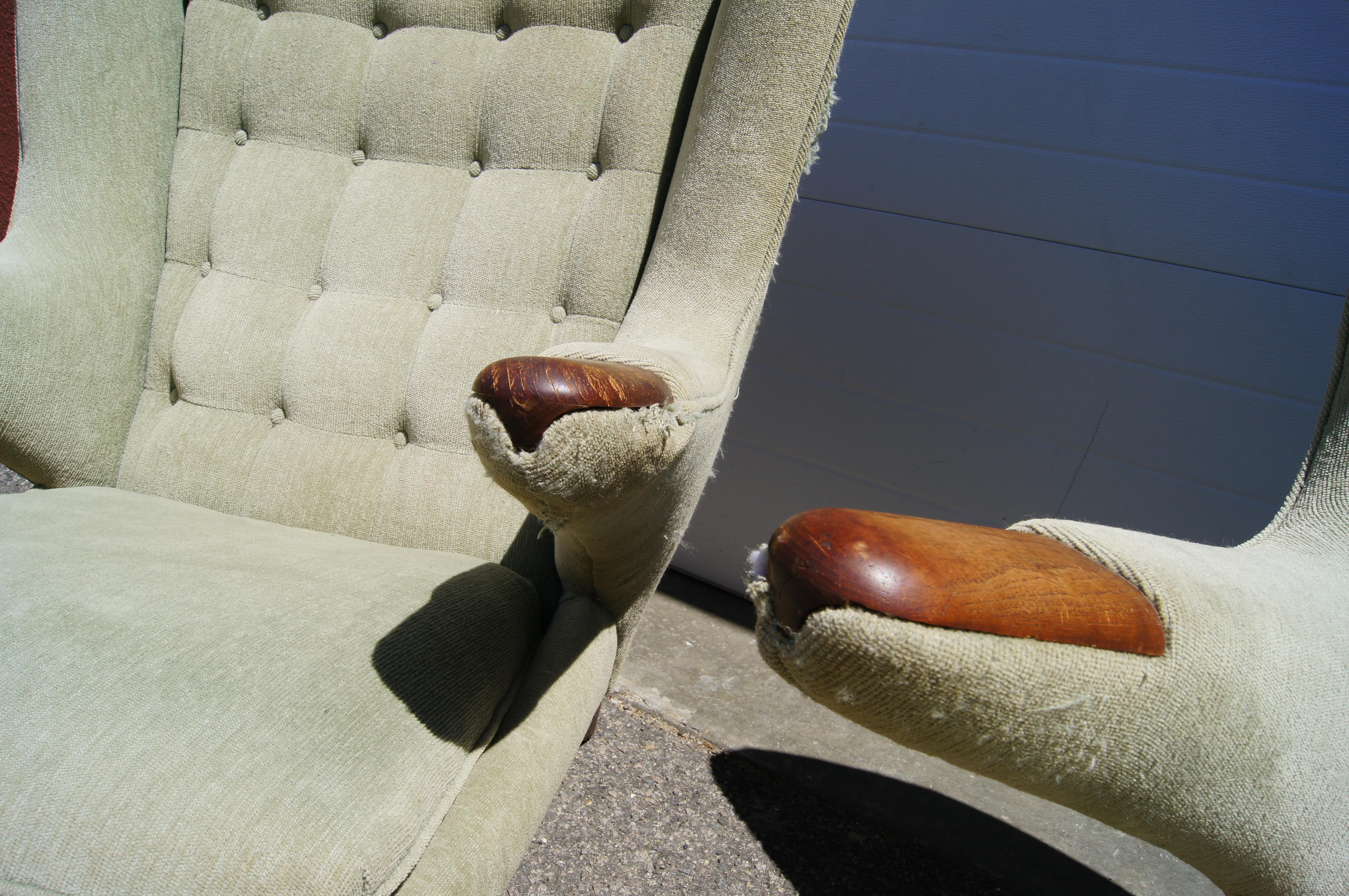 Danish Pair of Papa Bear Chairs by Hans Wegner for A.P. Stolen