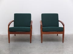 Pair of 'Paper Knife' Easy Chairs by Kai Kristiansen for Magnus Olesen, 1956