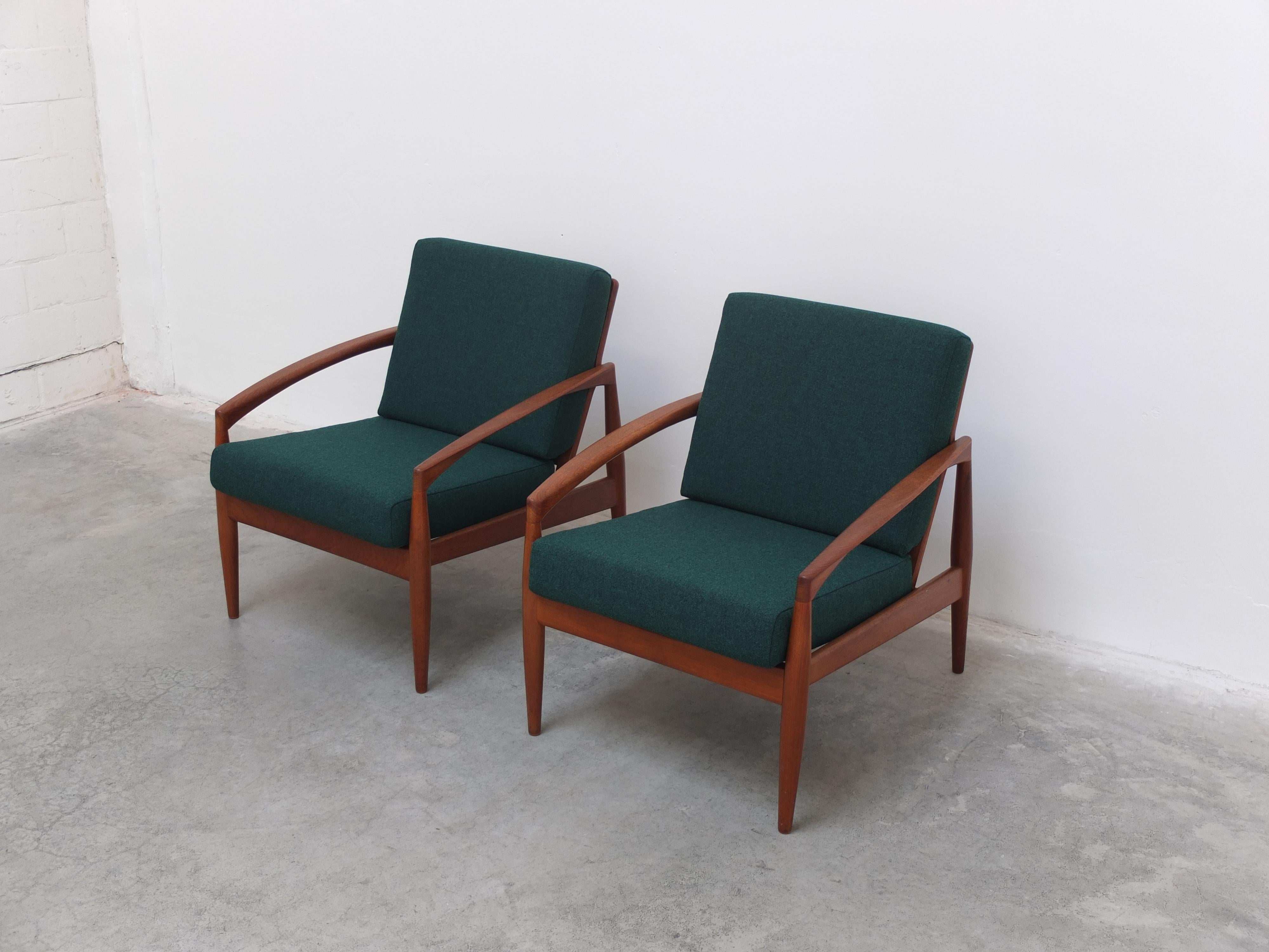 Easy Chairs „Paper Knife“ von Kai Kristiansen für Magnus Olesen, Paar, 1956 (Skandinavische Moderne)