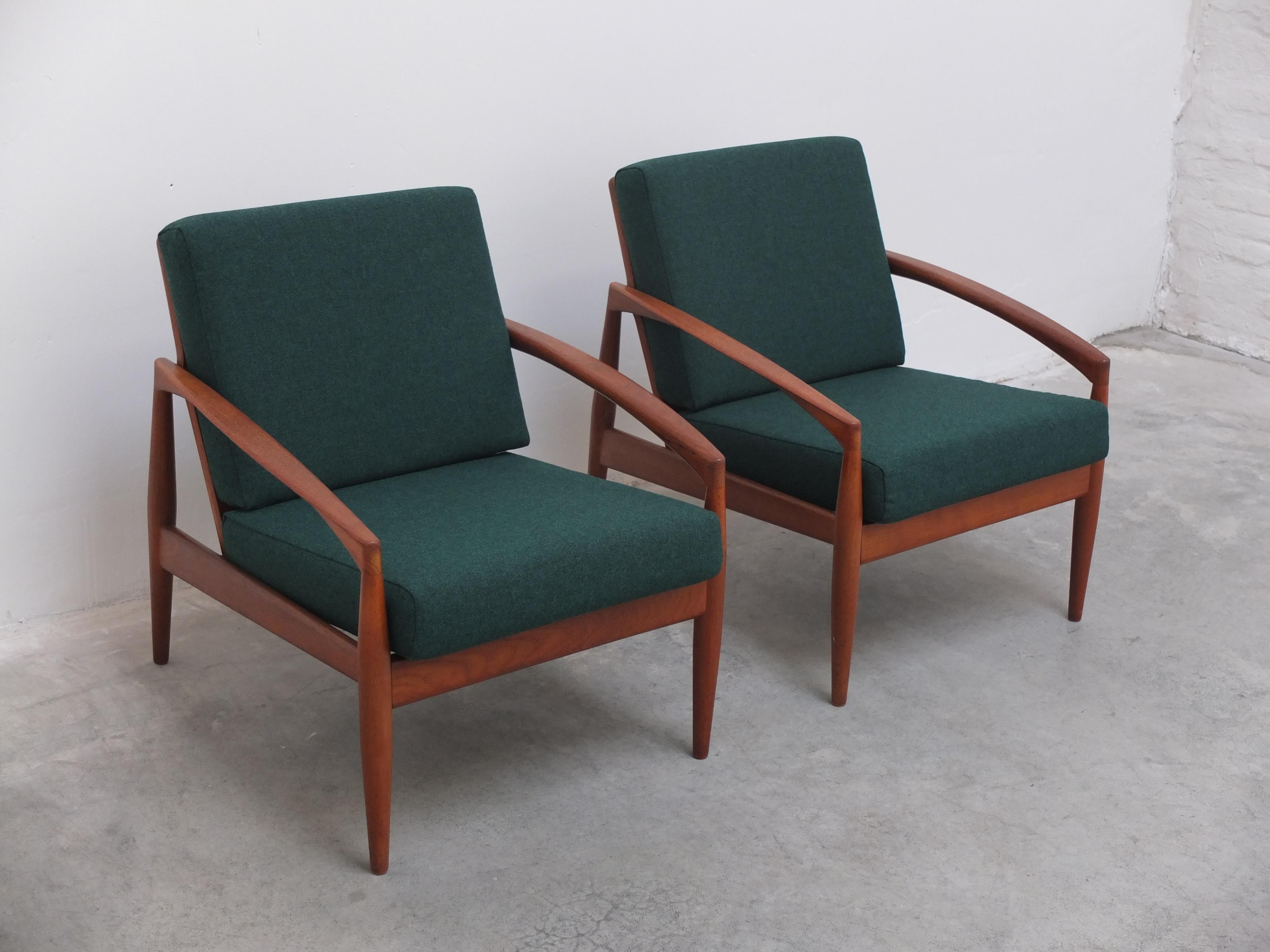Easy Chairs „Paper Knife“ von Kai Kristiansen für Magnus Olesen, Paar, 1956 (Dänisch)