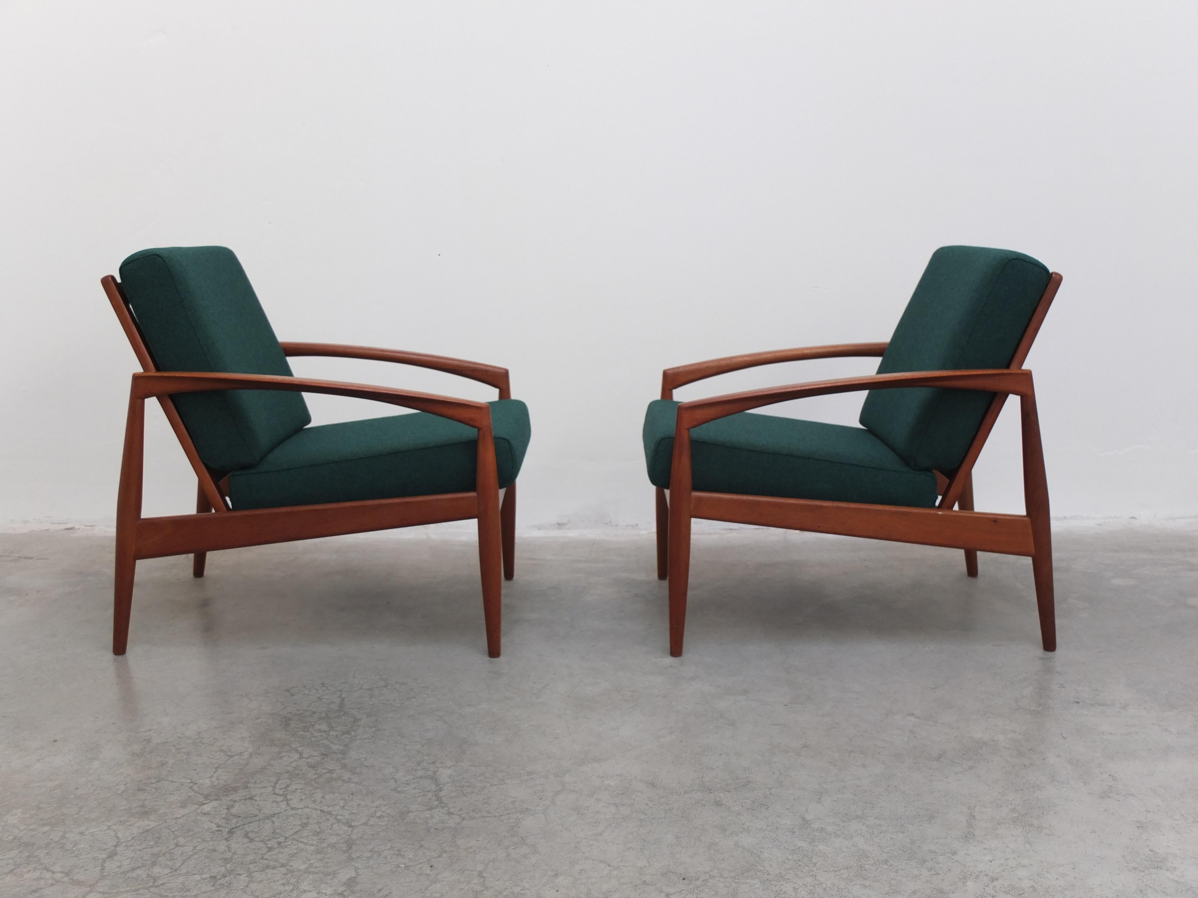 Easy Chairs „Paper Knife“ von Kai Kristiansen für Magnus Olesen, Paar, 1956 im Zustand „Gut“ in Antwerpen, VAN