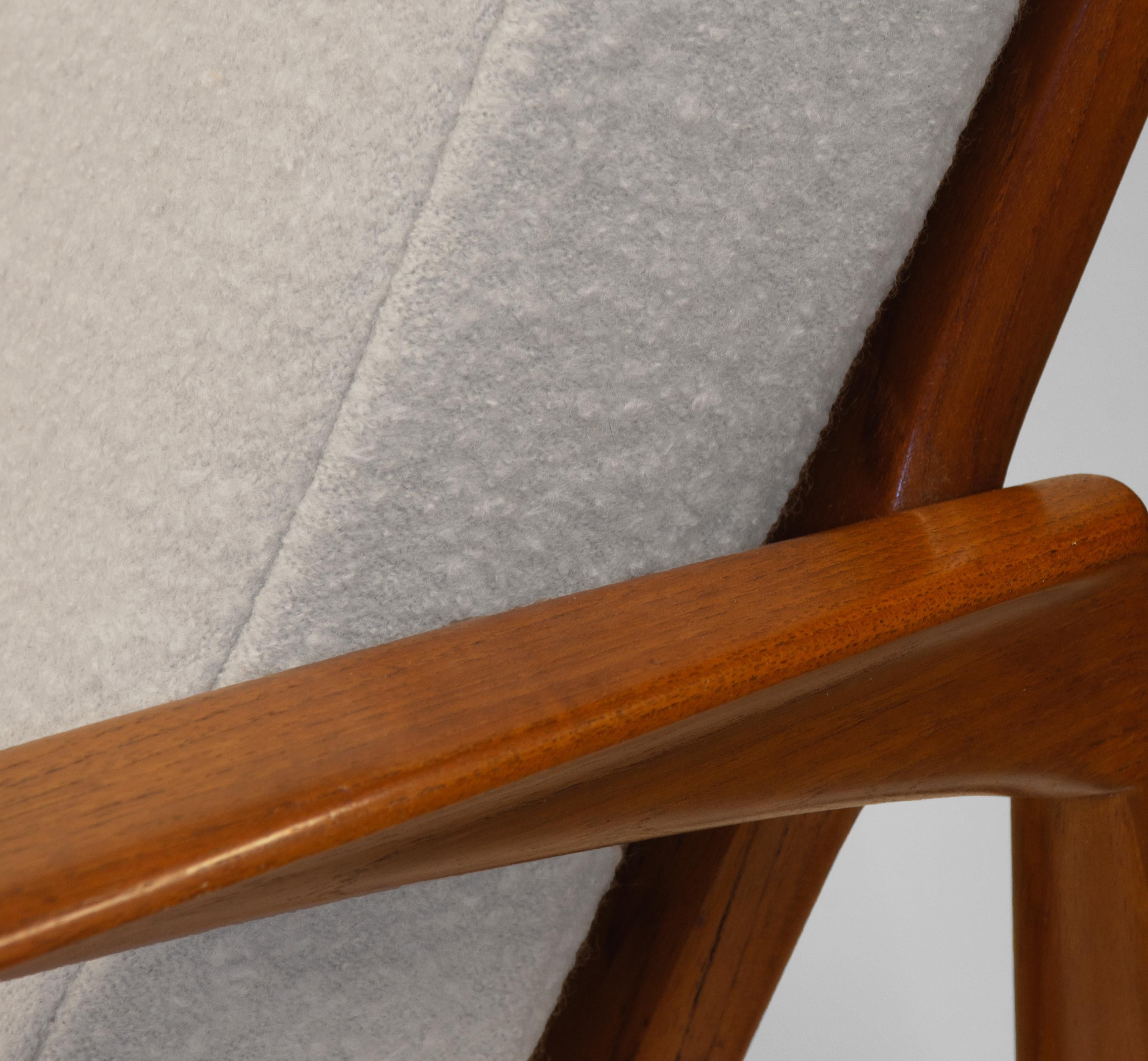Pair Of Paper Knife Lounge Chairs By Kai Kristiansen Danish Mid Century 3