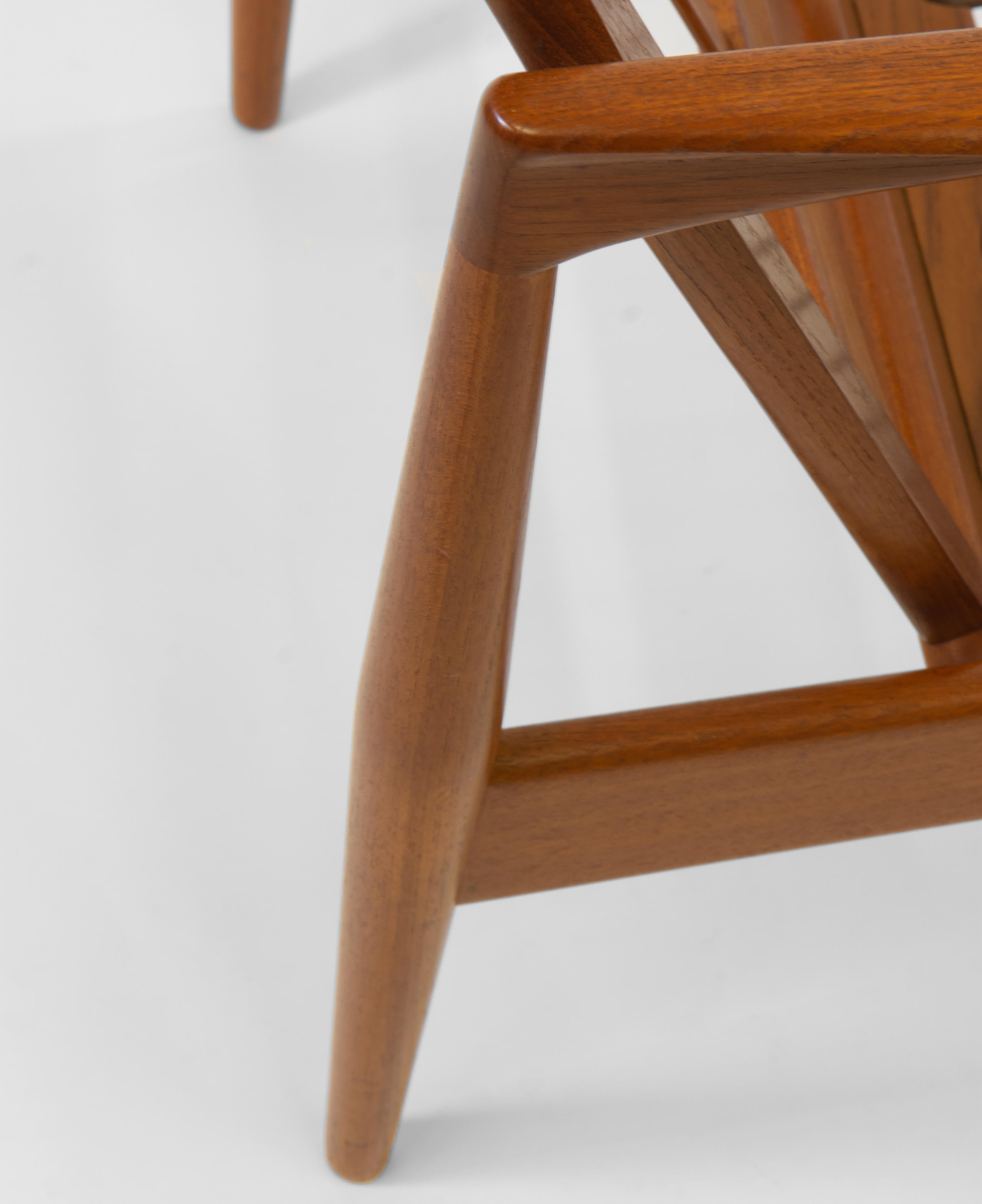 Pair Of Paper Knife Lounge Chairs By Kai Kristiansen Danish Mid Century 4