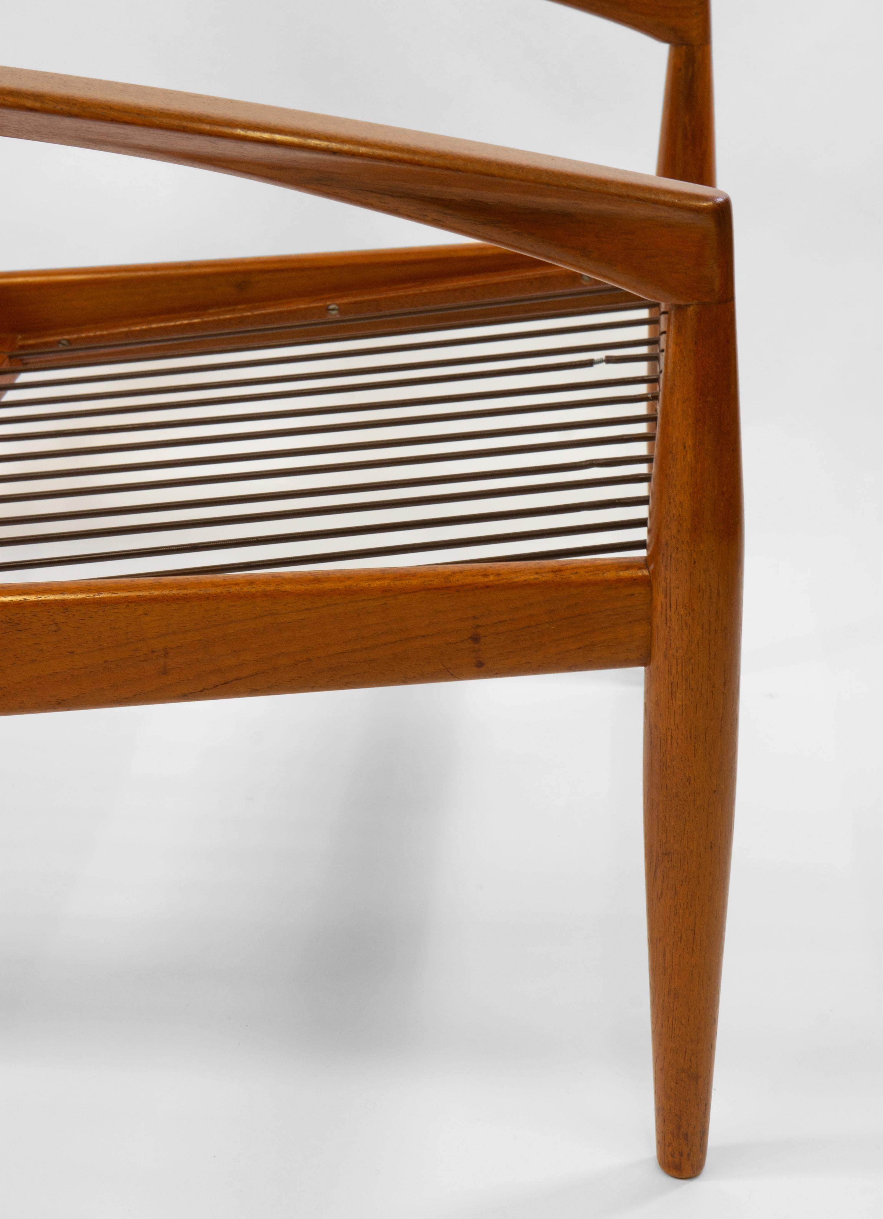 Pair Of Paper Knife Lounge Chairs By Kai Kristiansen Danish Mid Century 5