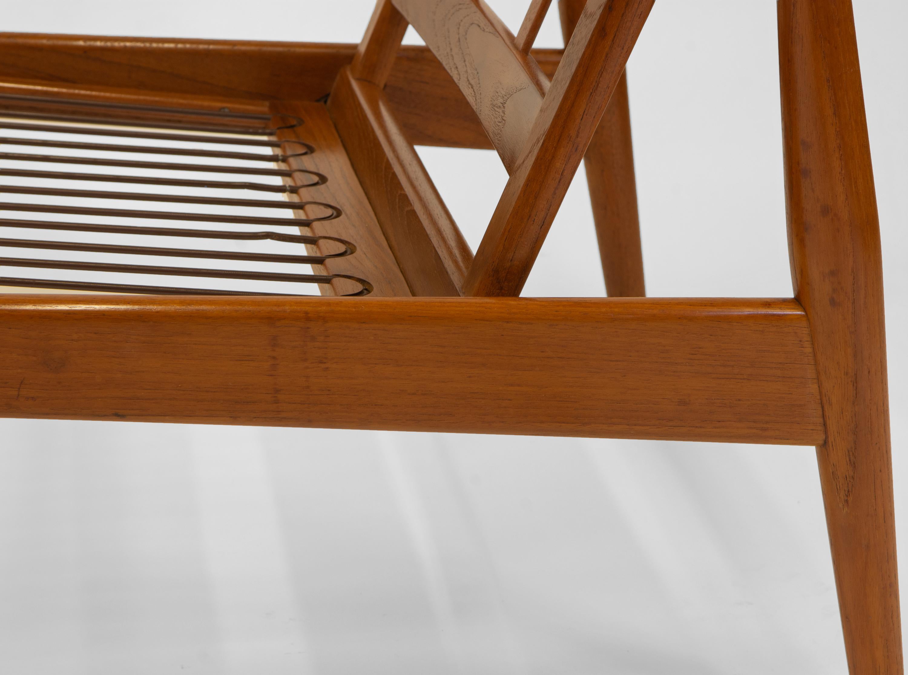 Pair Of Paper Knife Lounge Chairs By Kai Kristiansen Danish Mid Century 7