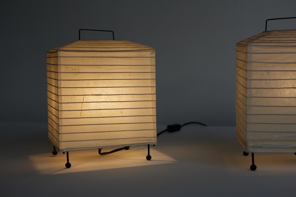 Pair of Paper Lantern Table Lamps at 1stDibs