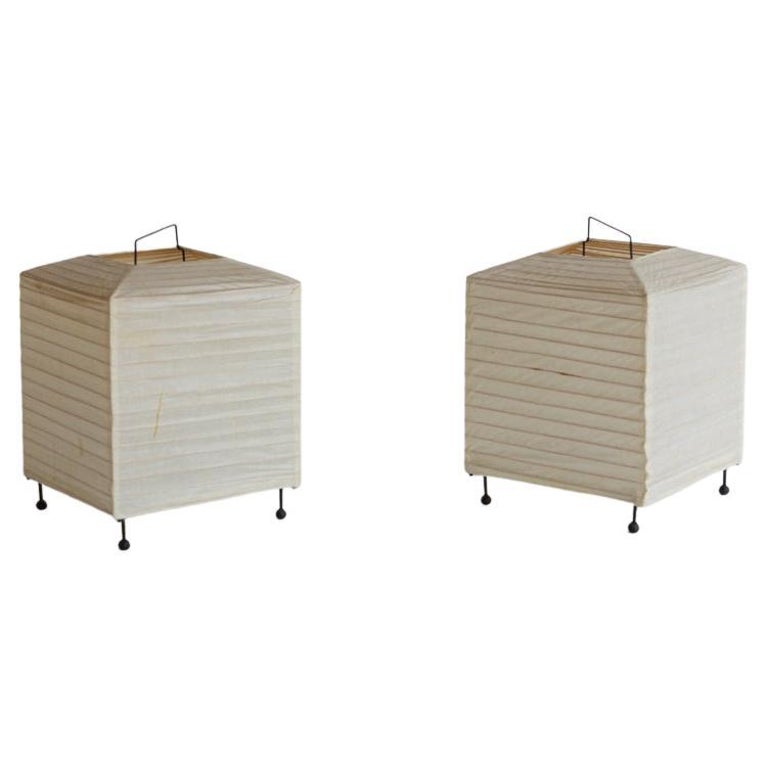 Pair of Paper Lantern Table Lamps For Sale at 1stDibs