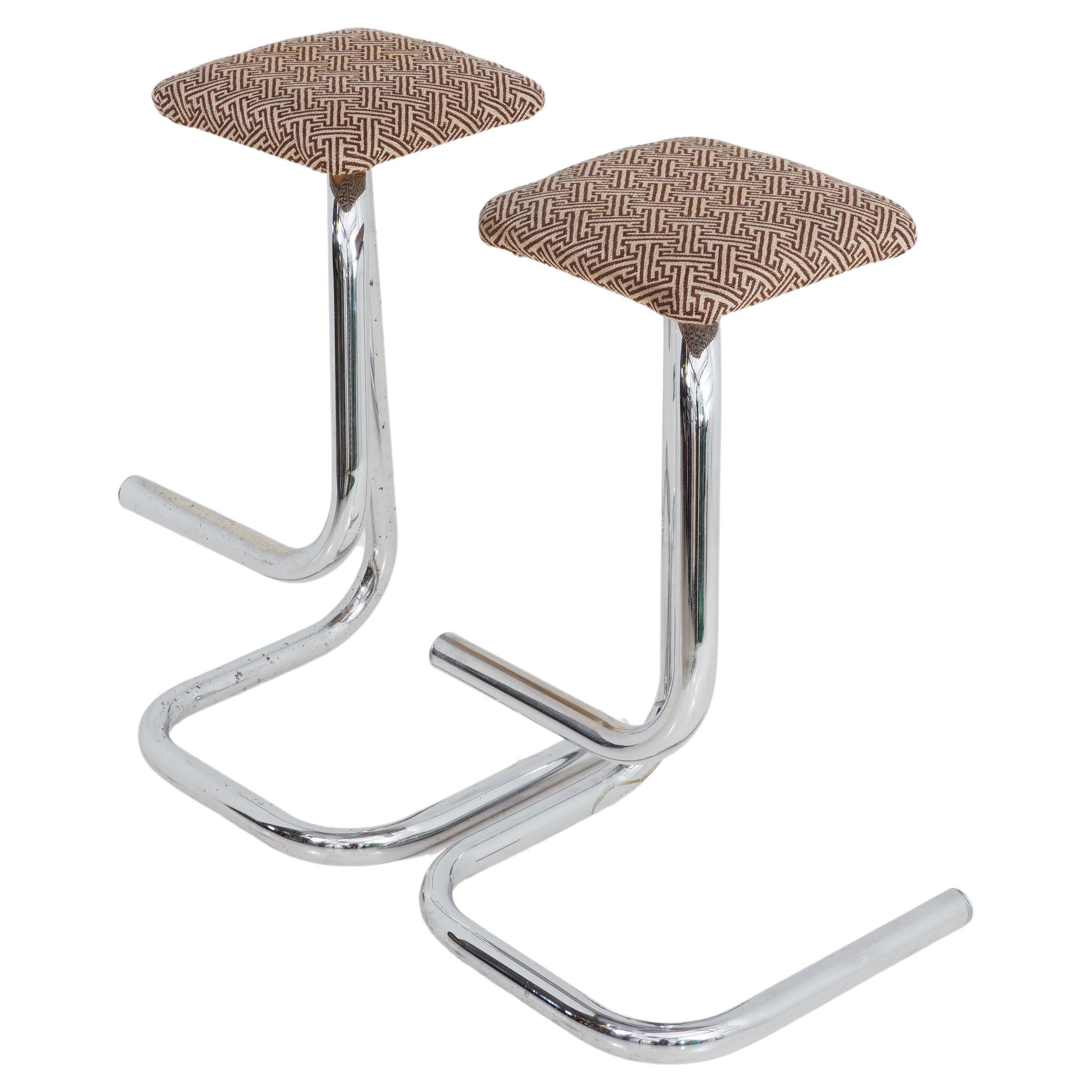 Pair of Paperclip Stools, 1970s
