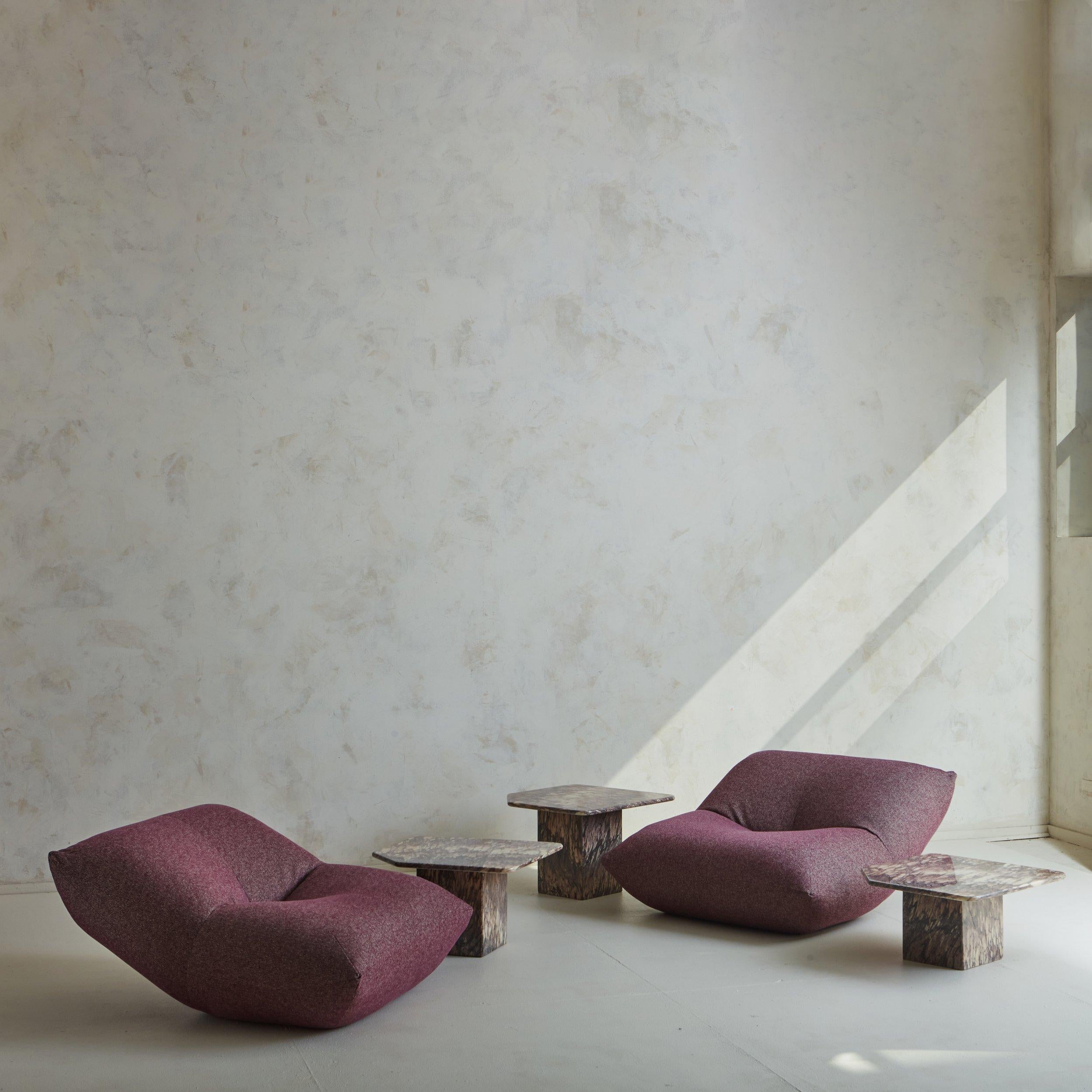 Modern Pair of ‘Papillon’ Lounge Chairs by Guido Rosati for Giovannetti, Italy 1970s For Sale