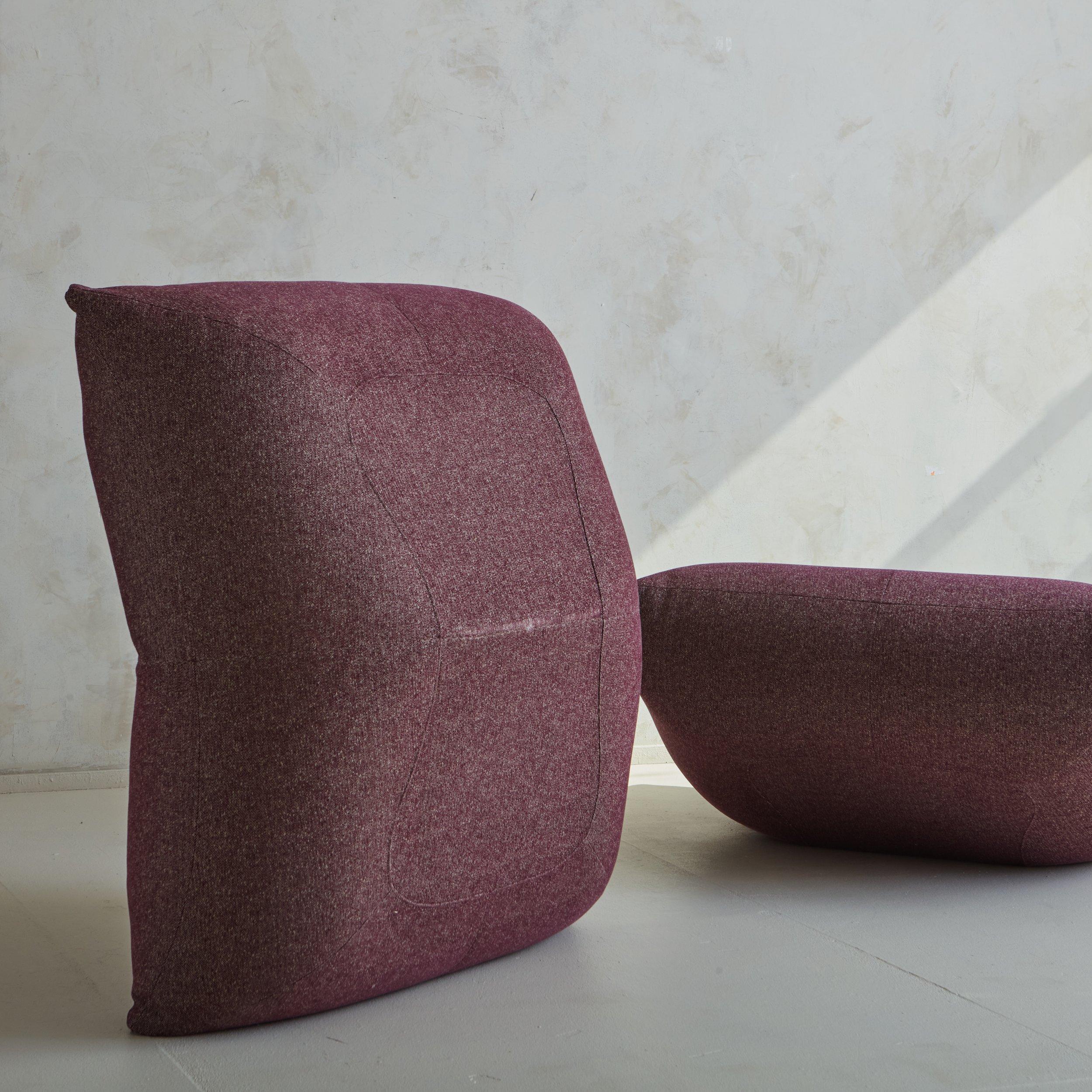 Upholstery Pair of ‘Papillon’ Lounge Chairs by Guido Rosati for Giovannetti, Italy 1970s For Sale