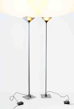 Pair of Papillona Floor Lamps by Afra and Tobia Scarpa for Flos, Italy 1977