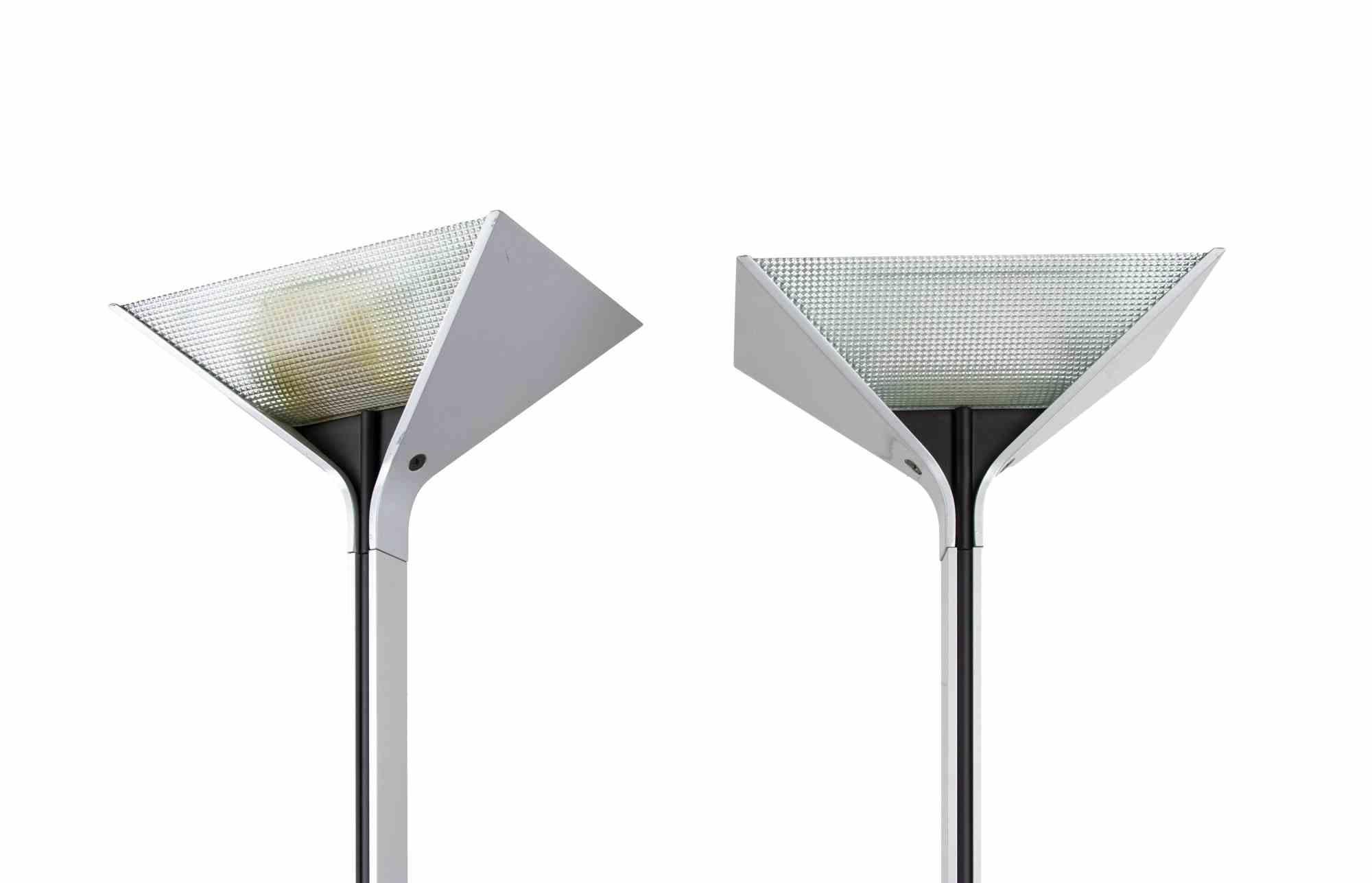 Italian Pair of Papillona Floor Lamps by Afra and Tobia Scarpa for Flos, Italy 1977