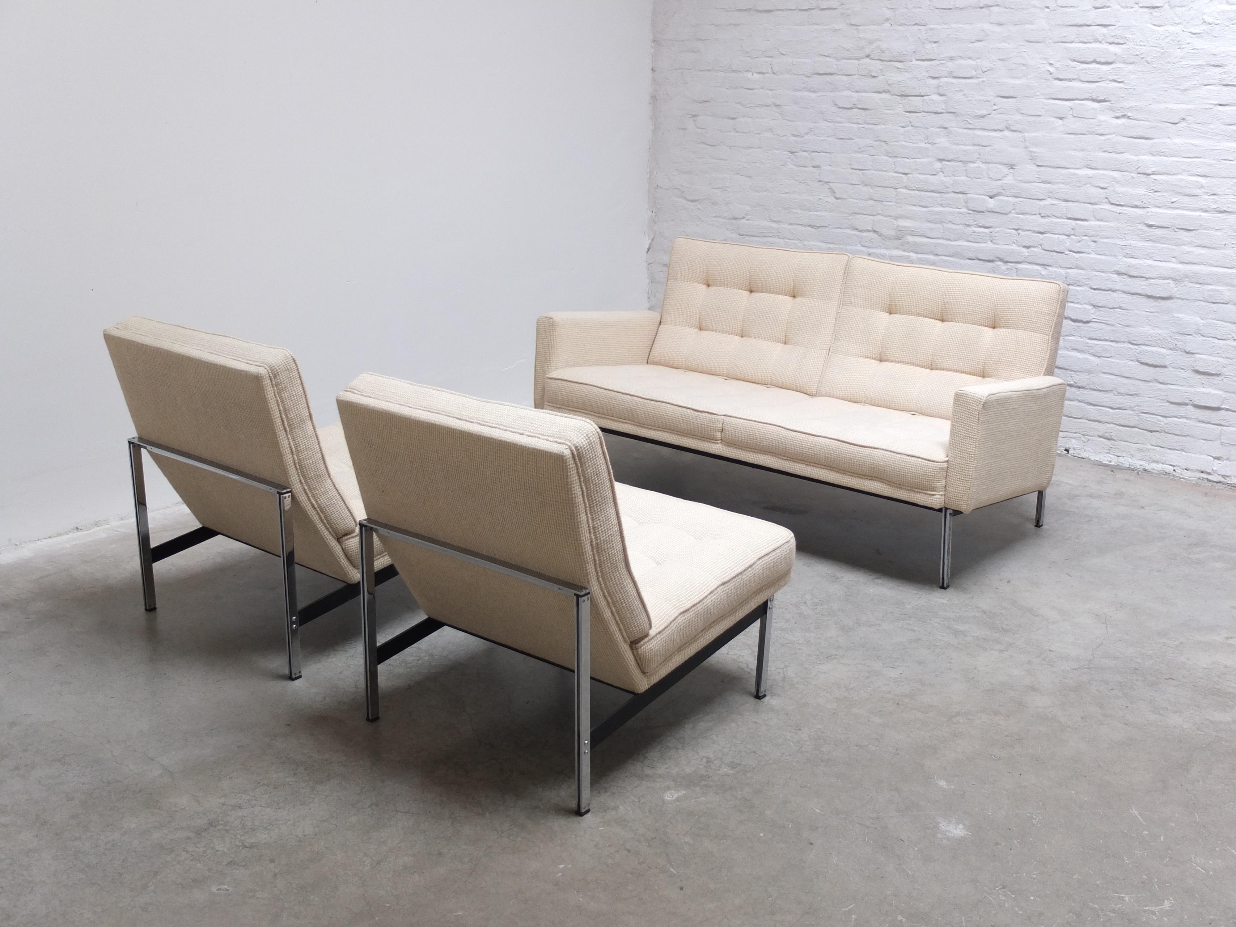 Pair of 'Parallel Bar' Lounge Chairs by Florence Knoll for Knoll, 1954 9