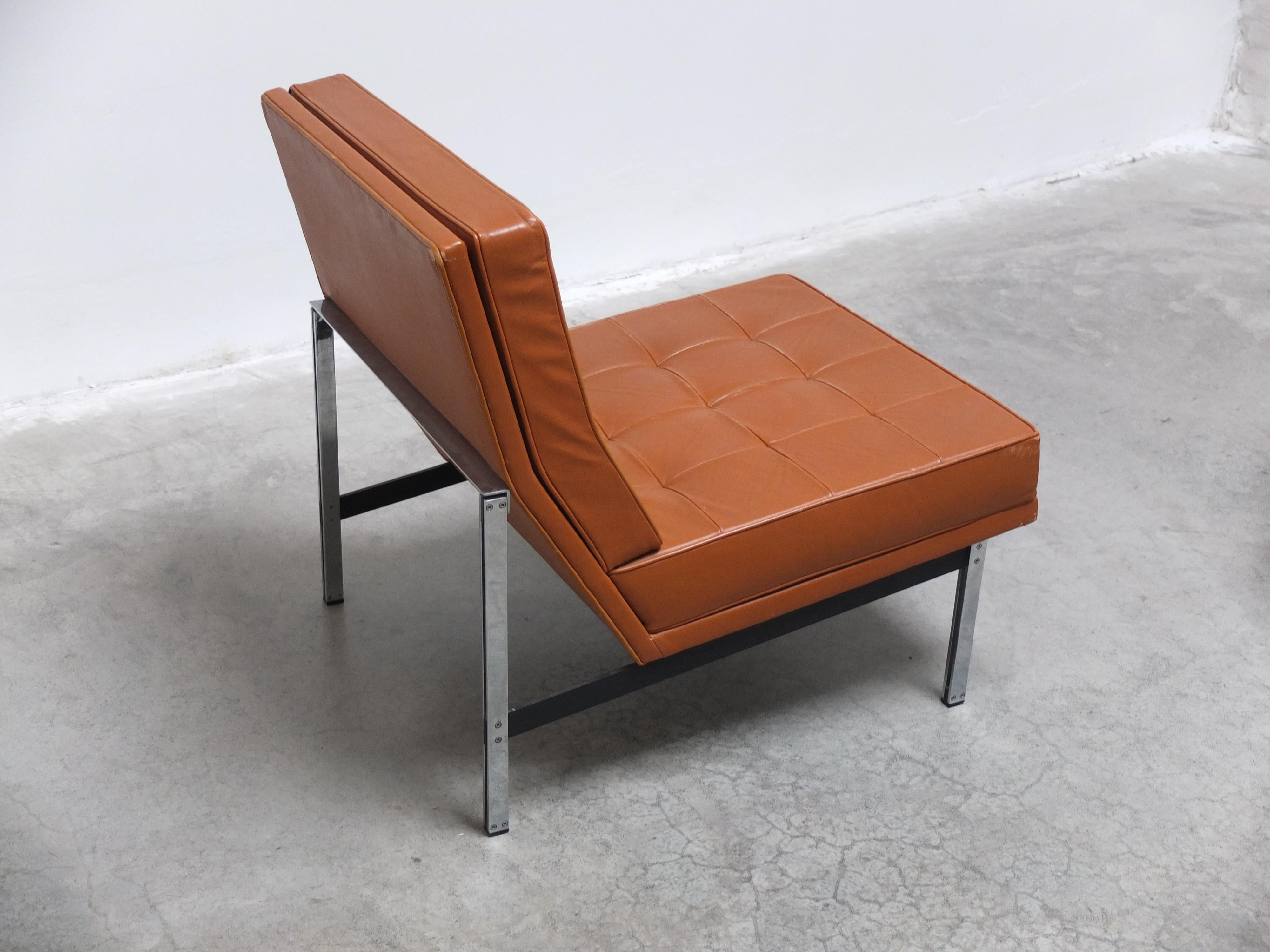 Pair of 'Parallel Bar' Lounge Chairs by Florence Knoll for Knoll, 1954 For Sale 10