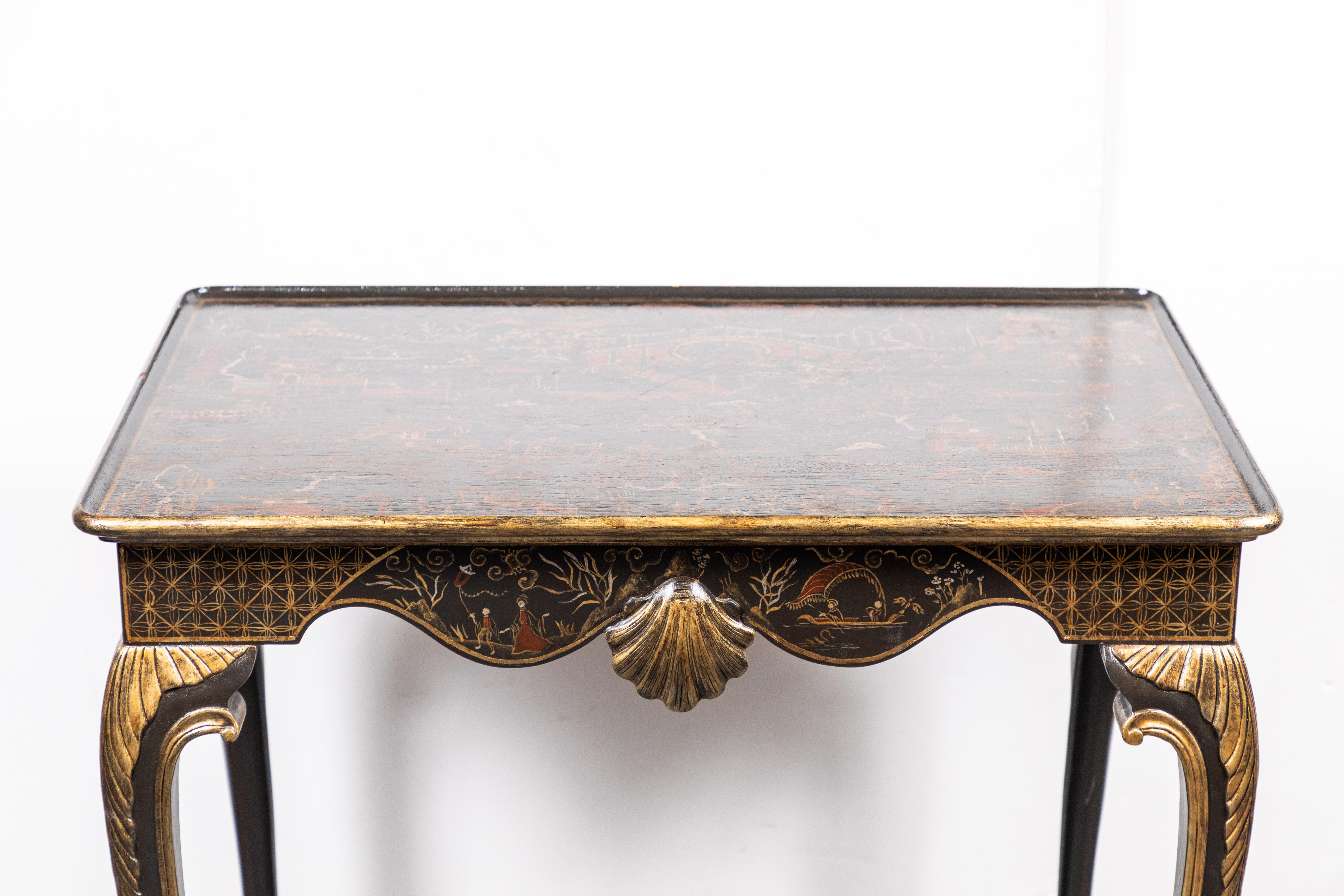 Pair of Parcel-Gilt, Chinoiserie Side Tables 2