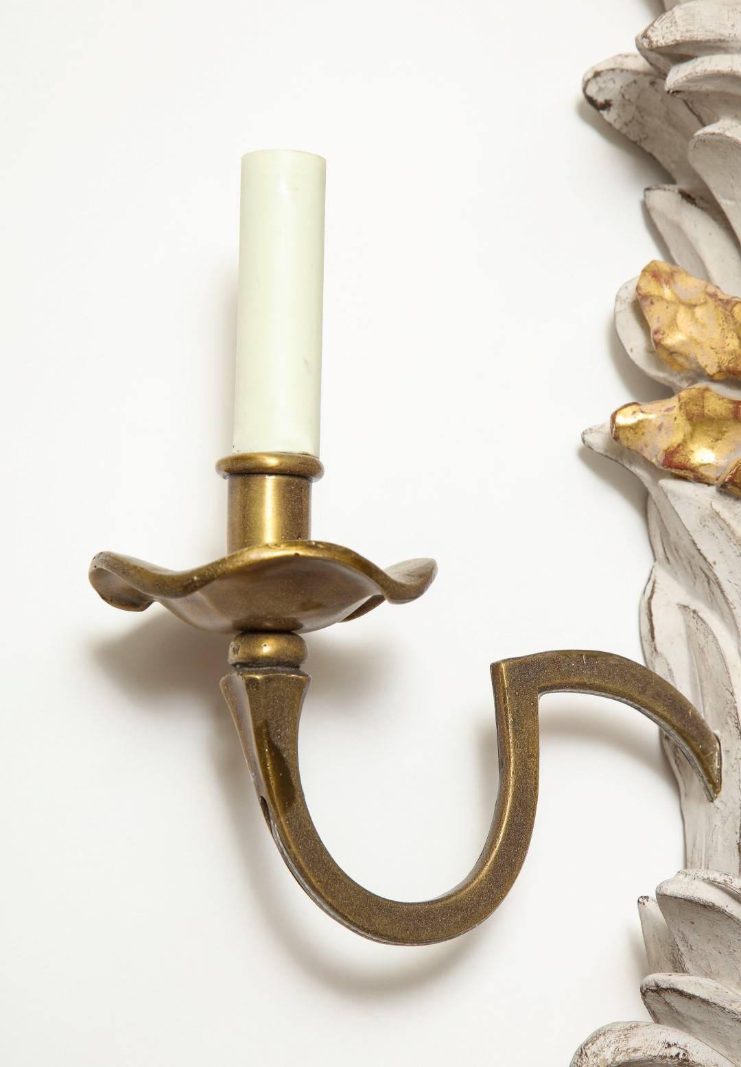 Contemporary The Annabella Sconces by David Duncan, Parcel-Gilt Five Arm Wall Lights  For Sale