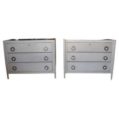 Pair of Parchment Chest of Drawers