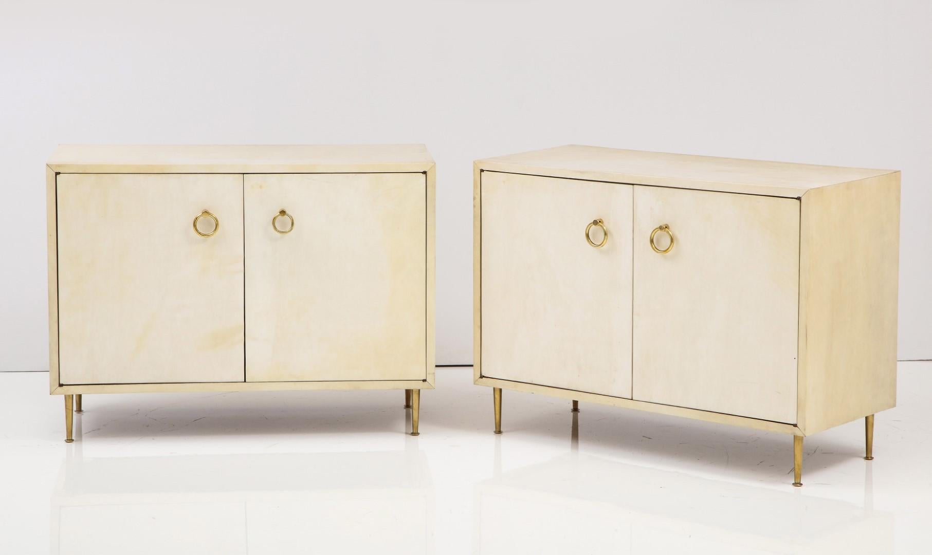 Pair of Parchment Chests in the Manner of Gio Ponti 1