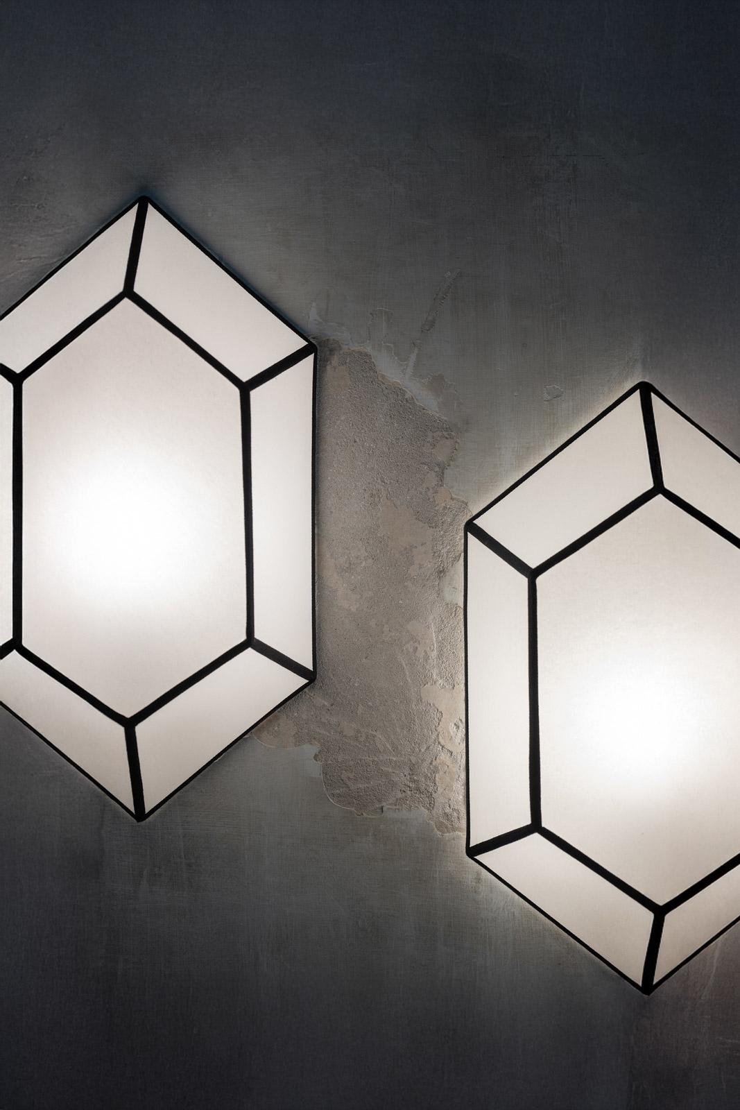 XXIe siècle et contemporain Paire d'appliques en parchemin - Molto Editions en vente