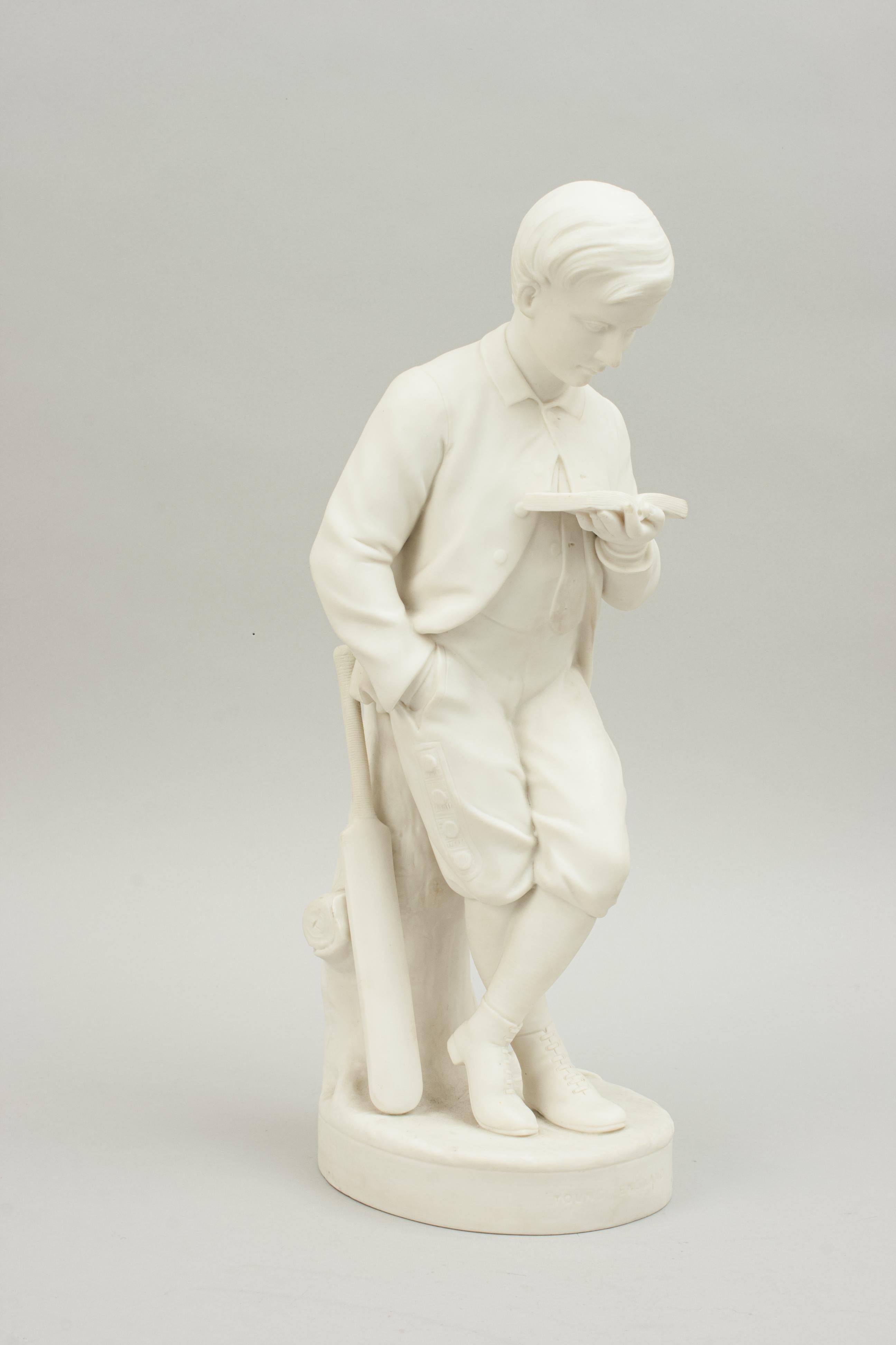 Late 19th Century Pair of Parian Figures, Young England & Young England's Sister For Sale