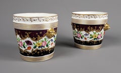 Pair Of Paris Porcelain Planters