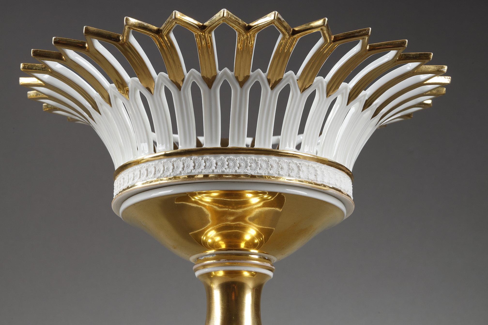Coppia di cesti da terra in porcellana di Parigi, periodo Impero in vendita 7