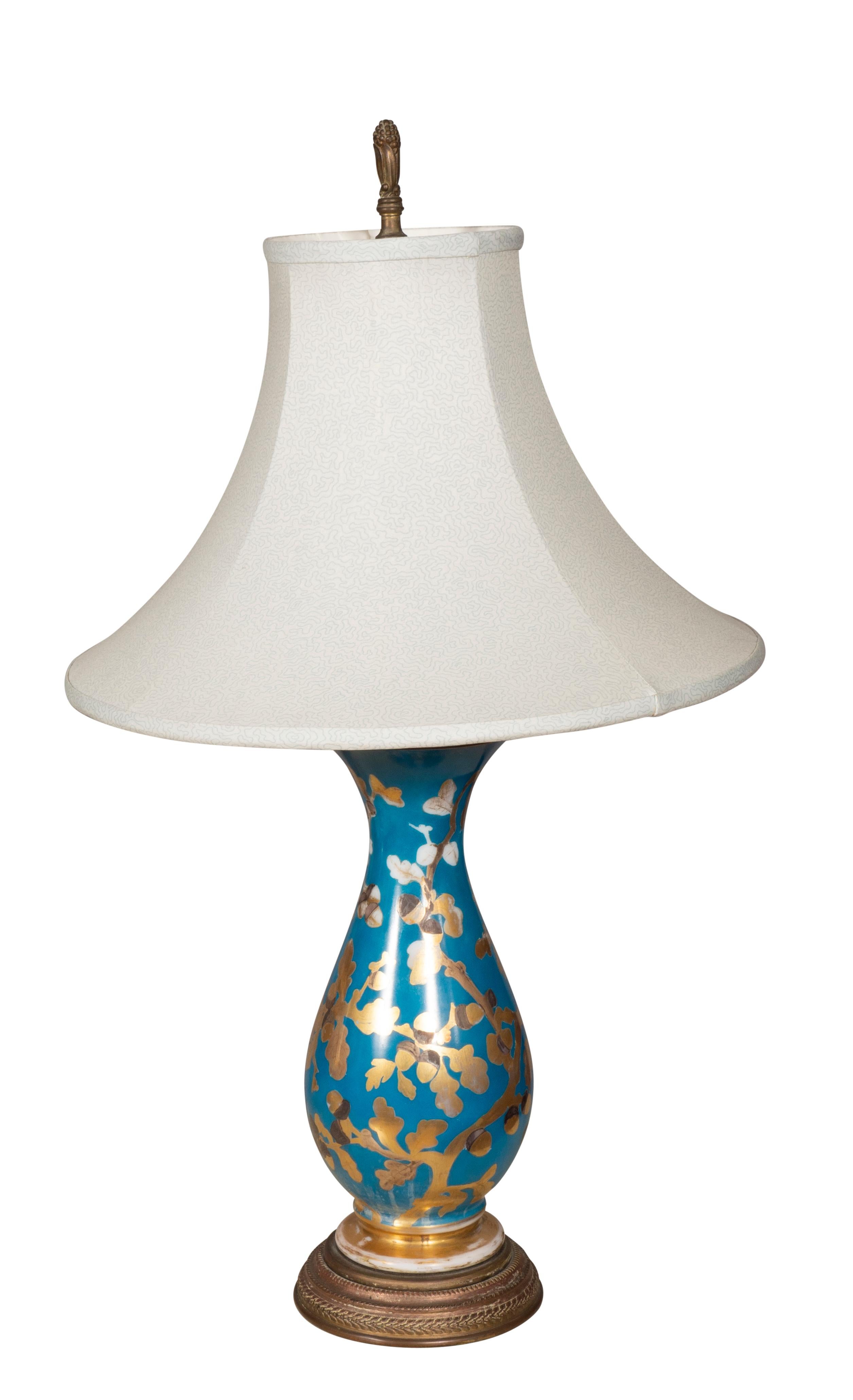Victorian Pair of Paris Porcelain Table Lamps For Sale