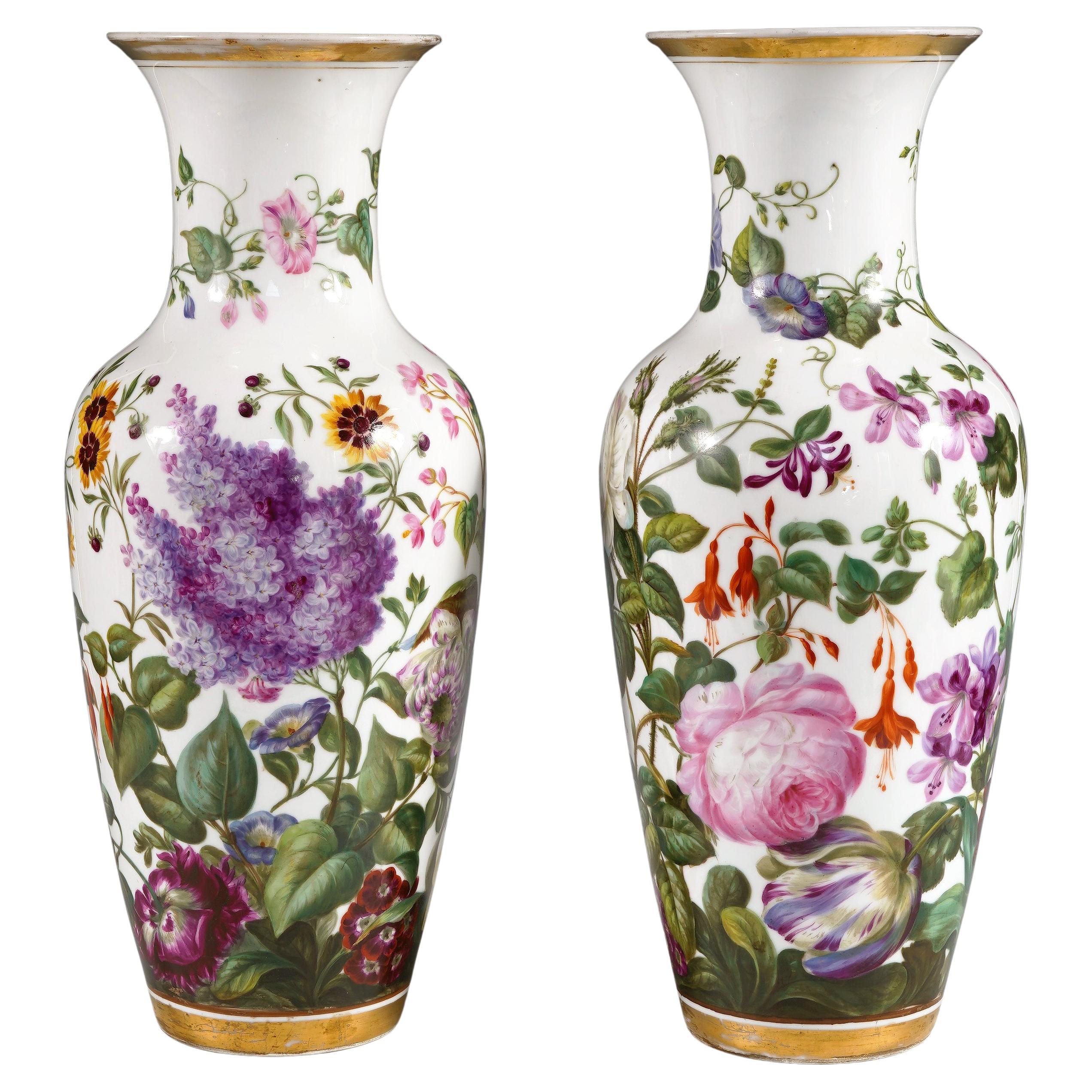 Pair of Paris Porcelain Vases, France, circa 1880