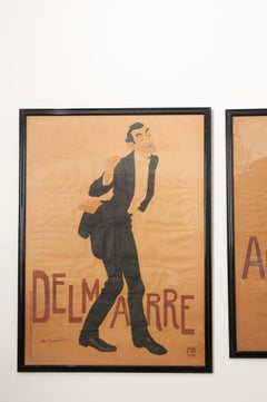 Pair of Parisian Framed Art Deco Cinema Posters