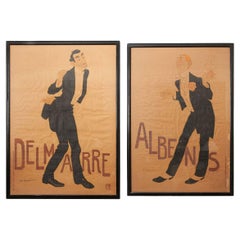 Pair of Parisian Framed Art Deco Cinema Posters