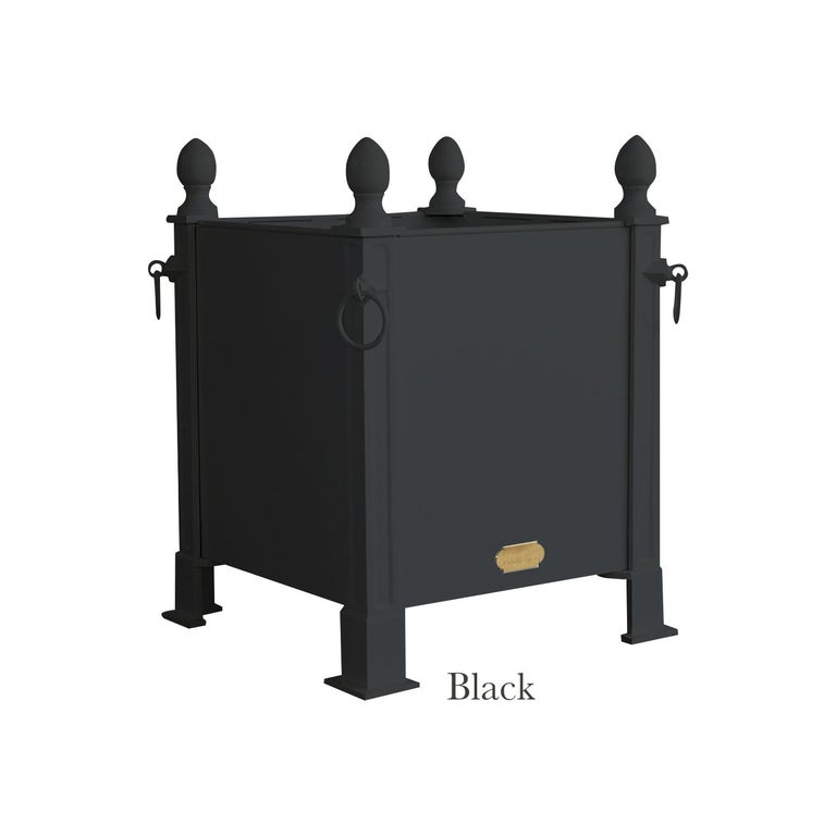 Pair of Parisian Metal Garden Planter Boxes For Sale at 1stdibs