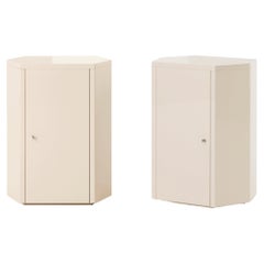 Pair of Park Night Stands in Butter Cream Lacquer by Yaniv Chen for Lemon