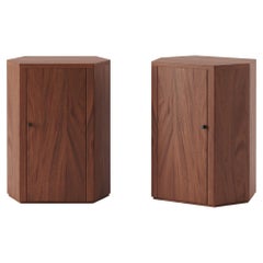 Pair of Park Night Stands in Oiled African Mahogany by Yaniv Chen for Lemon