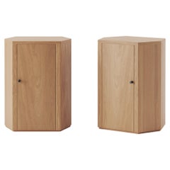 Pair of Park Night Stands in Oiled Oak by Yaniv Chen for Lemon