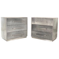 Pair of Parkin Cowhide Nighstands by Bernthardt