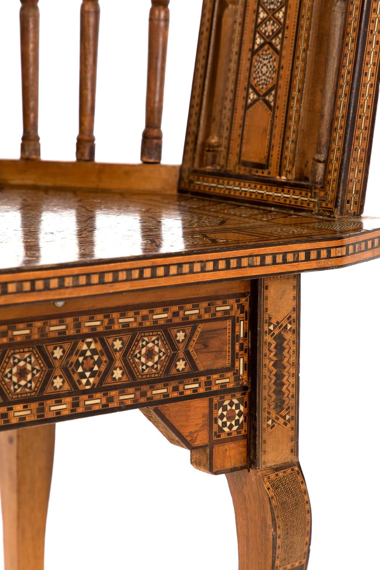 Pair Of Parquetry Middle Eastern Chairs im Angebot 1