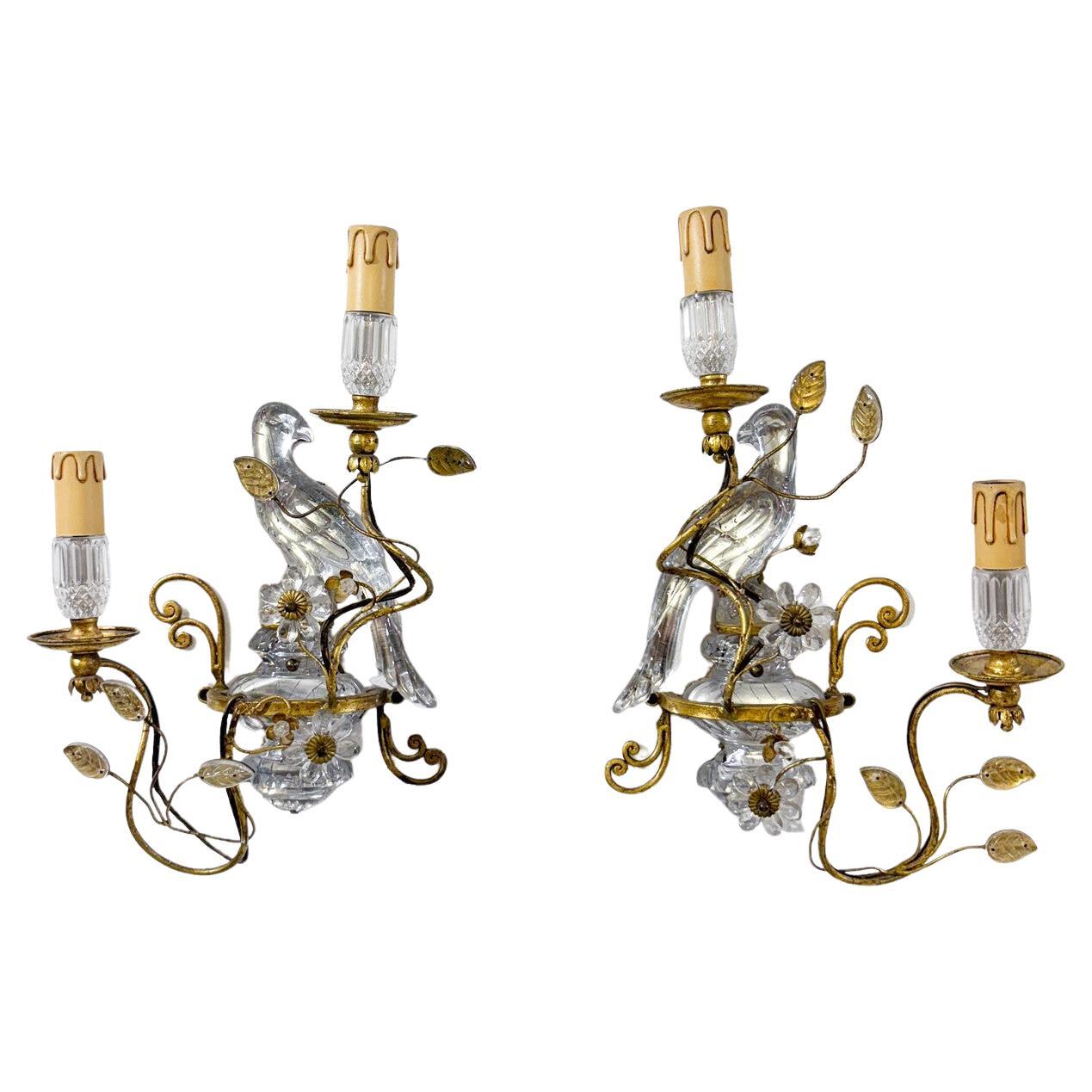 Paire d'appliques Perroquet Maison Baguès - 2 paires disponibles