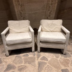 Pair of Parsons Chairs Attributed to Milo Baughman Post Modern