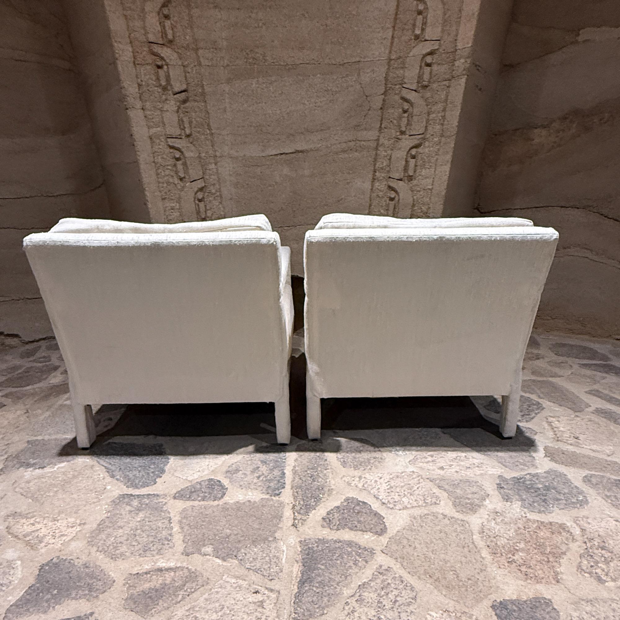 Pareja de sillas Parsons Atribuidas a Milo Baughman Post Modernas en venta 3