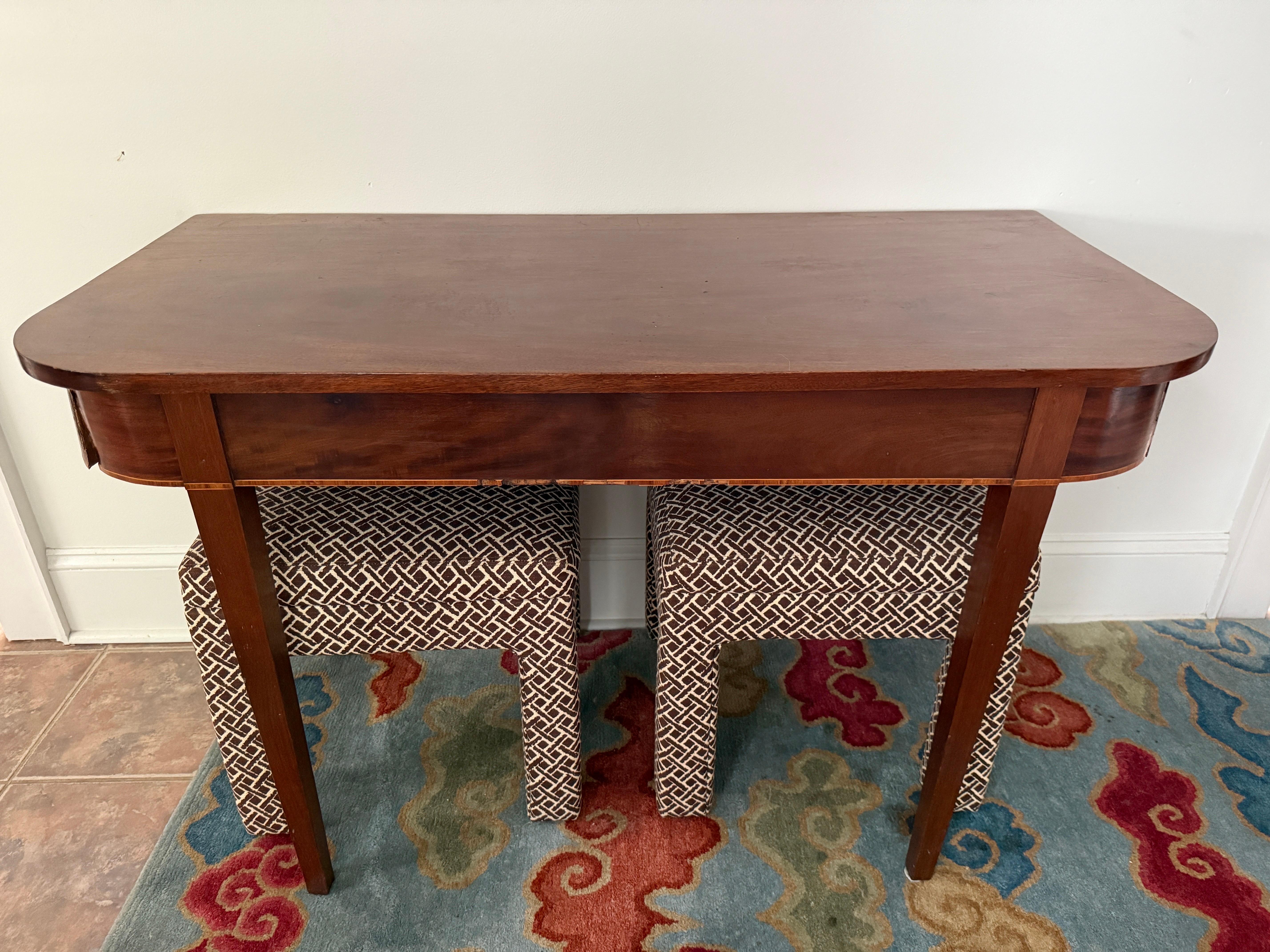 Pair of Parson's Stools Hollywood Regency Patterned Pillow Top Stool Set For Sale 2