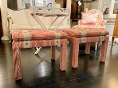 Pair of Parsons Style Ottoman Stools