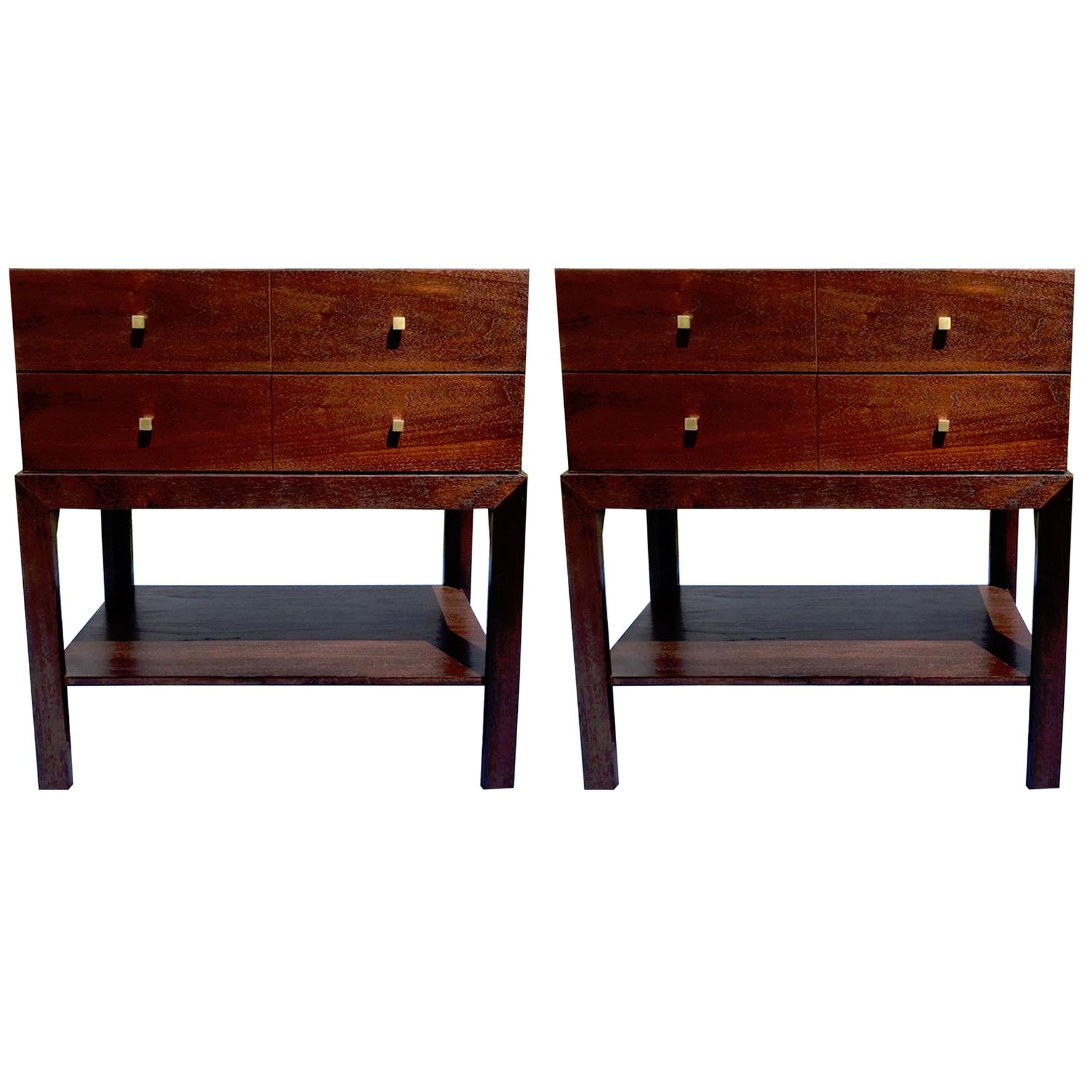 Pair of Parzinger Style Nightstands