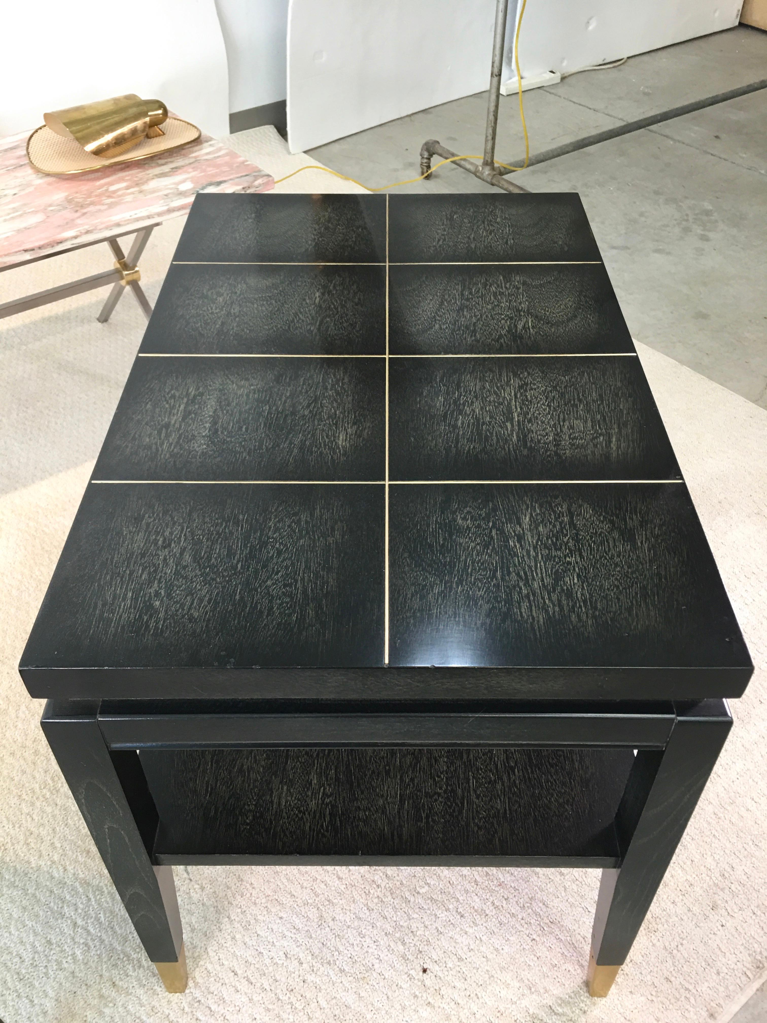 Mid-20th Century Pair of Parzinger Style Two-Tier End Tables