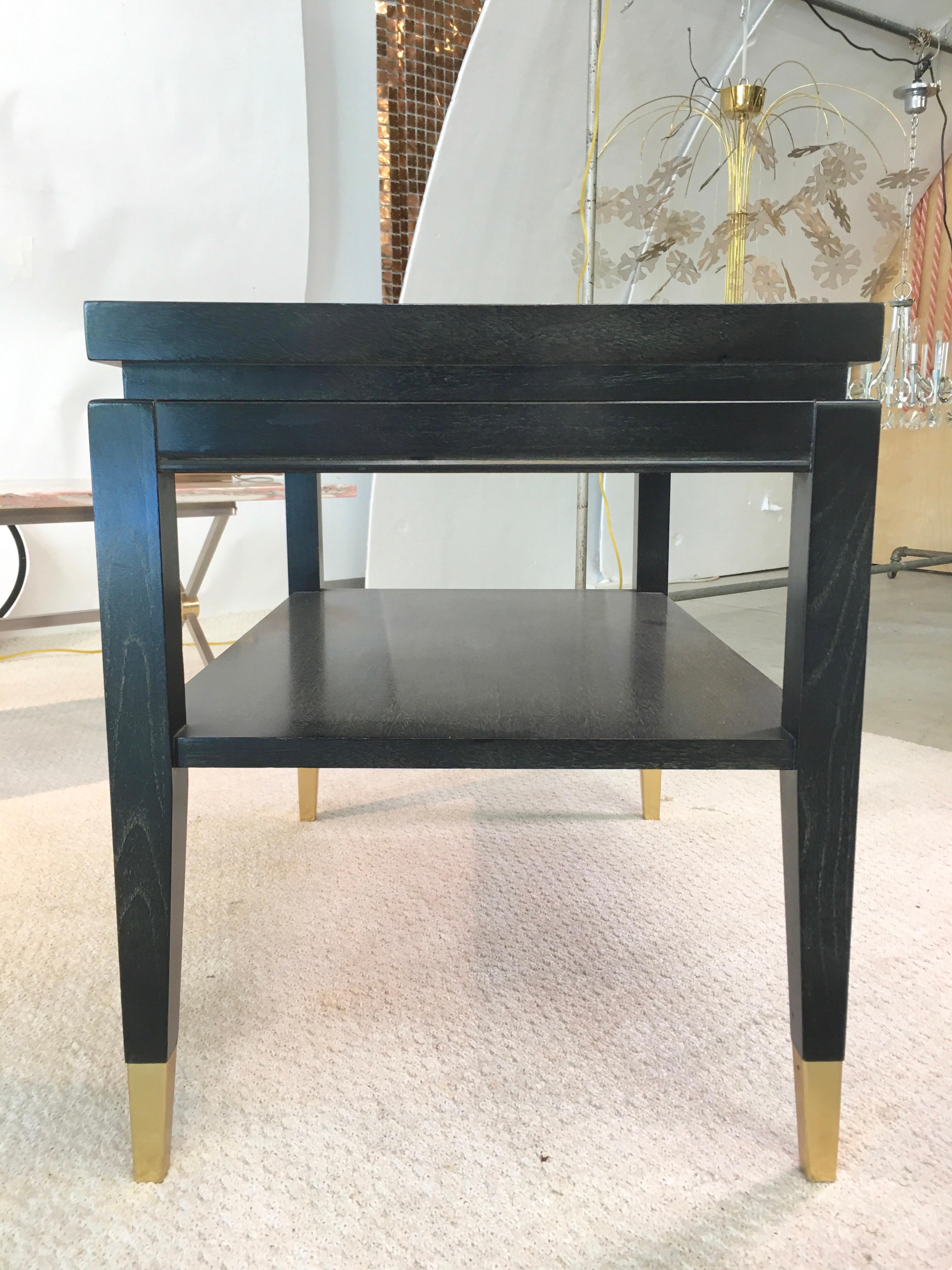 Pair of Parzinger Style Two-Tier End Tables 1