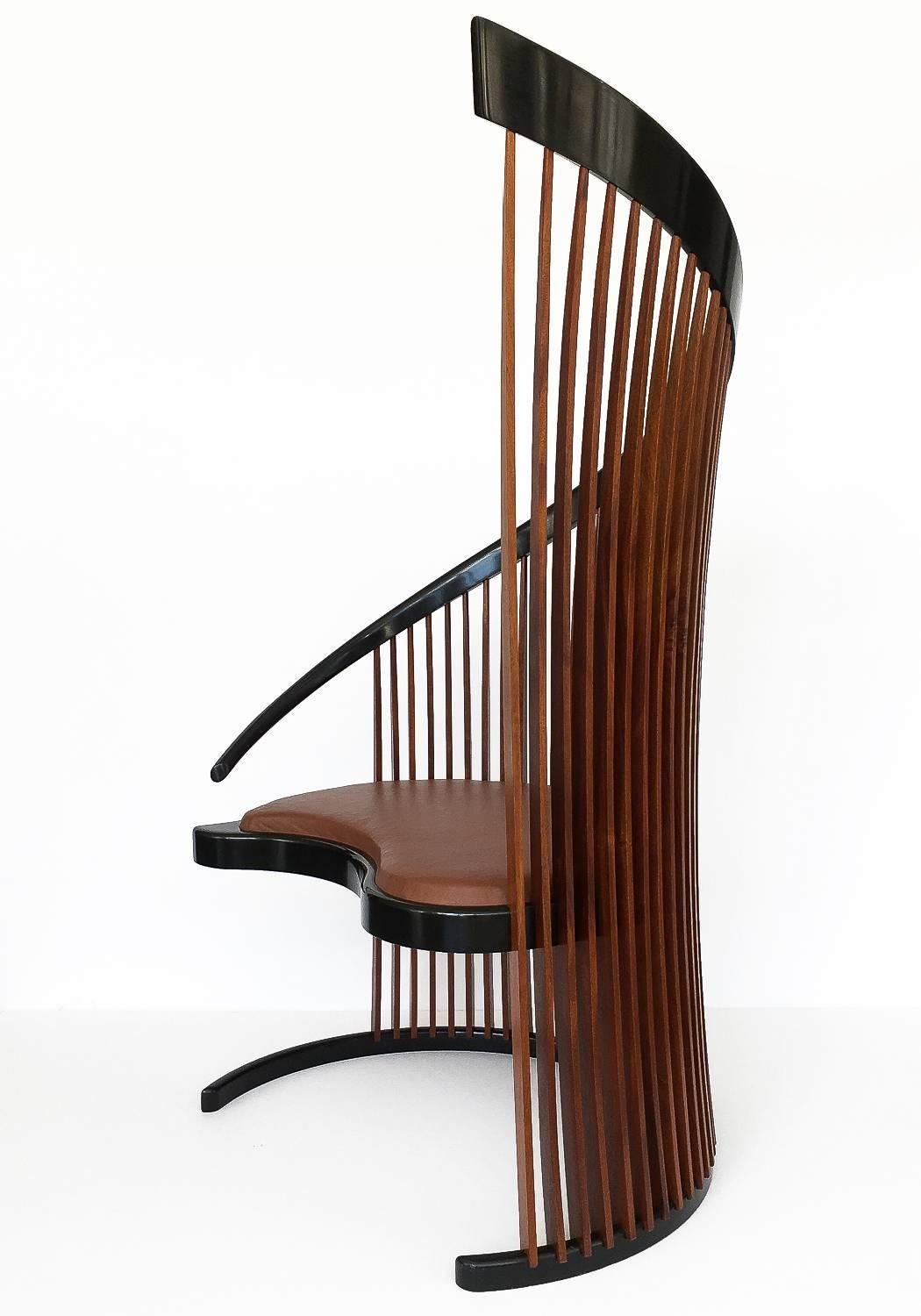 Leather Pair of Paso Doble Sculptural Chairs by Thomas Stender